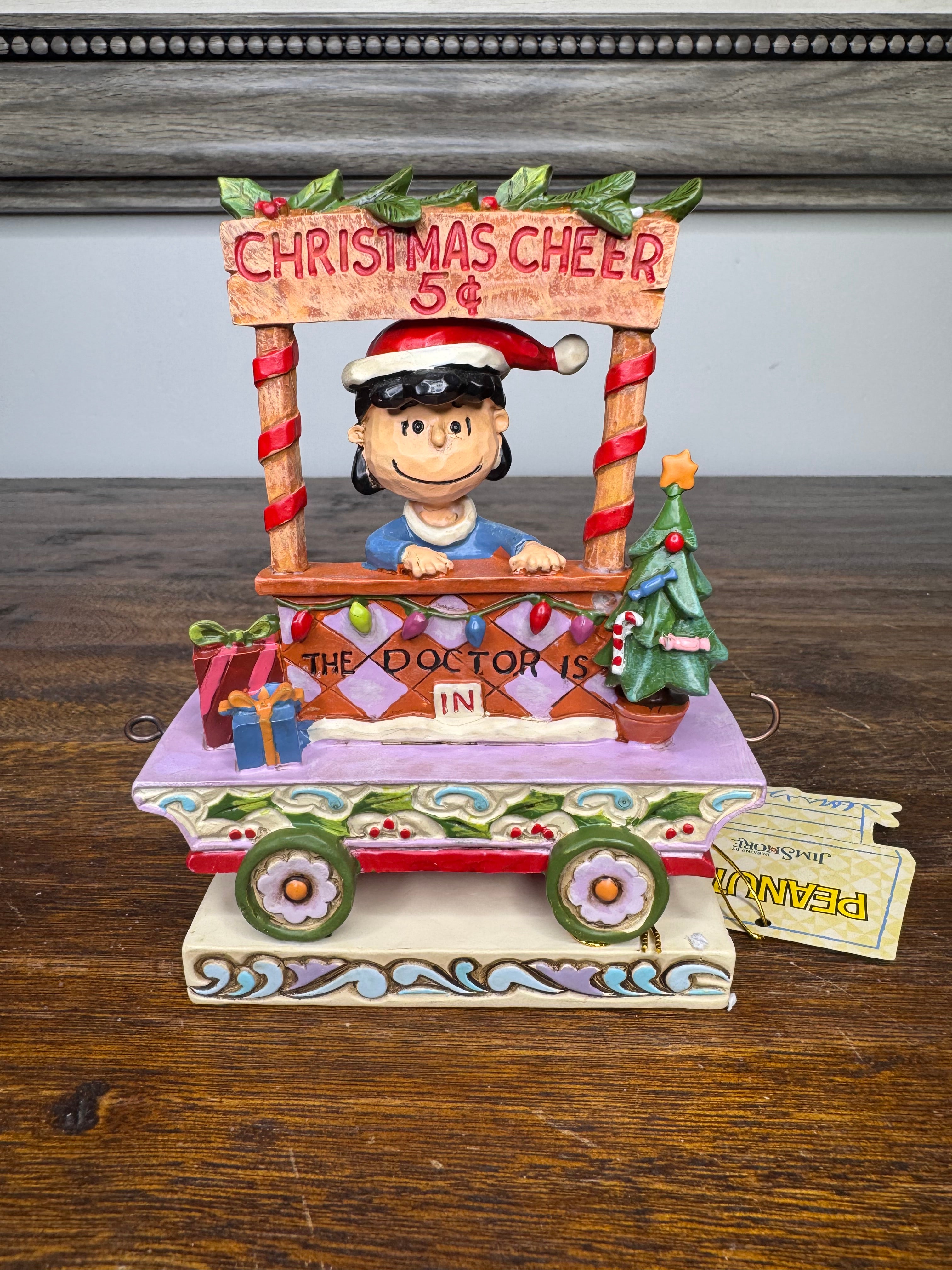 Jim Shore Peanuts Collection Lucy Christmas Train Car Figurine w/ Original Box
