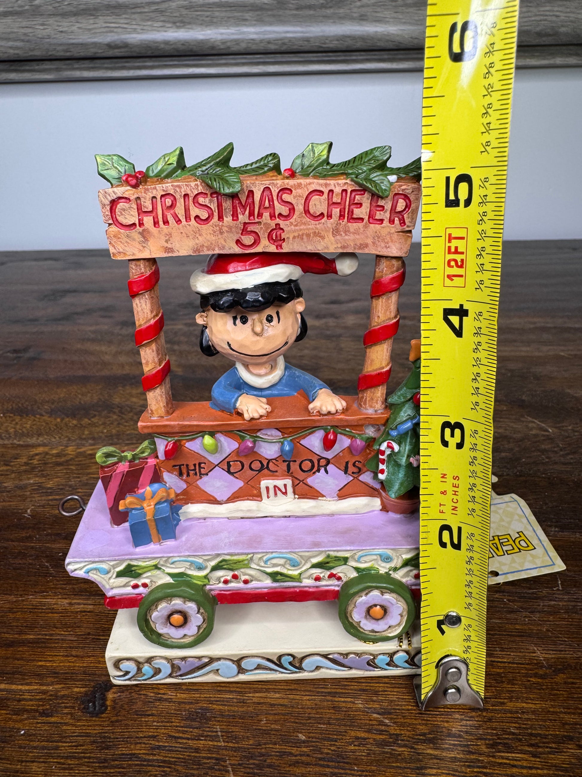 Jim Shore Peanuts Collection Lucy Christmas Train Car Figurine w/ Original Box