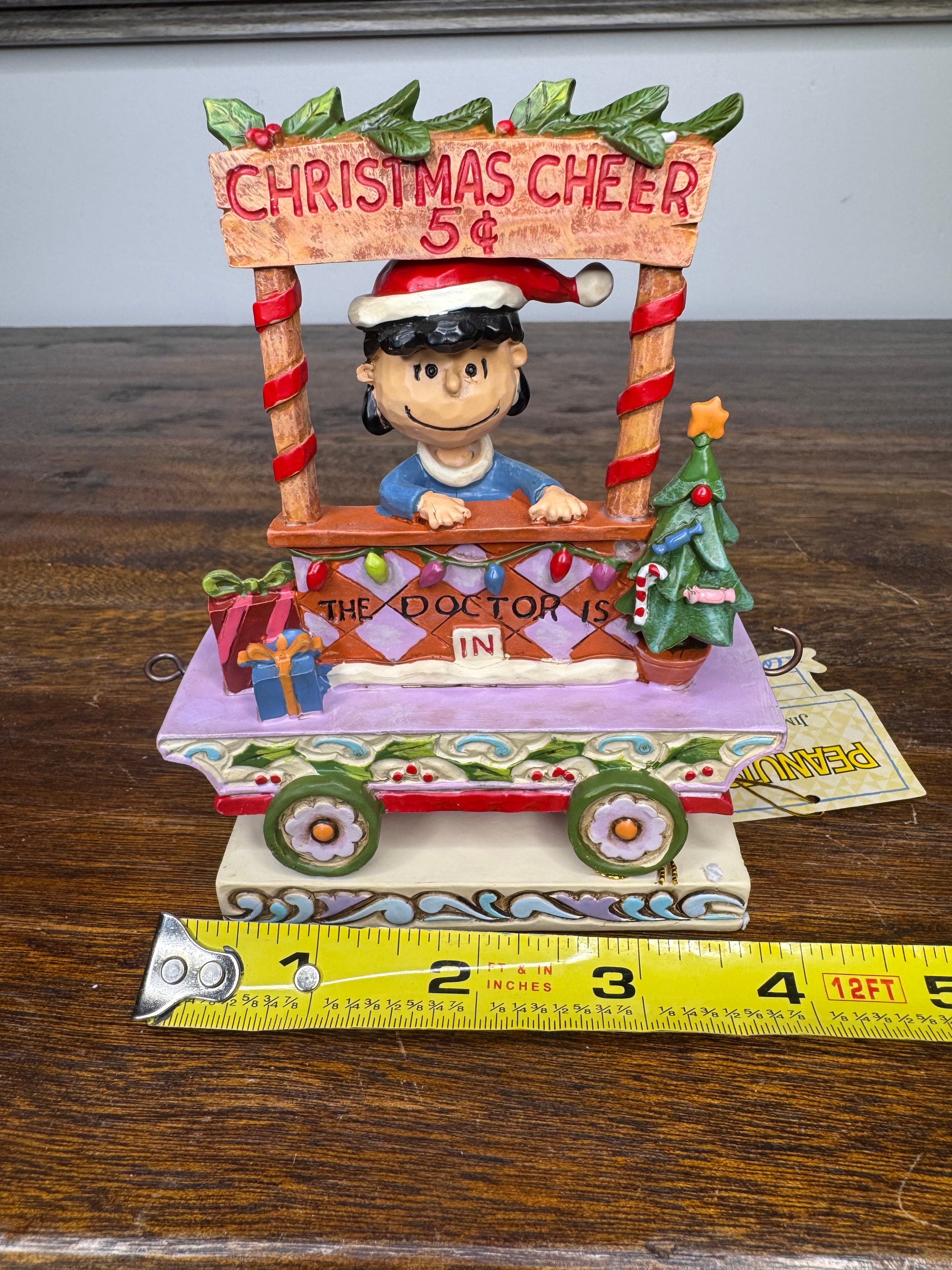 Jim Shore Peanuts Collection Lucy Christmas Train Car Figurine w/ Original Box
