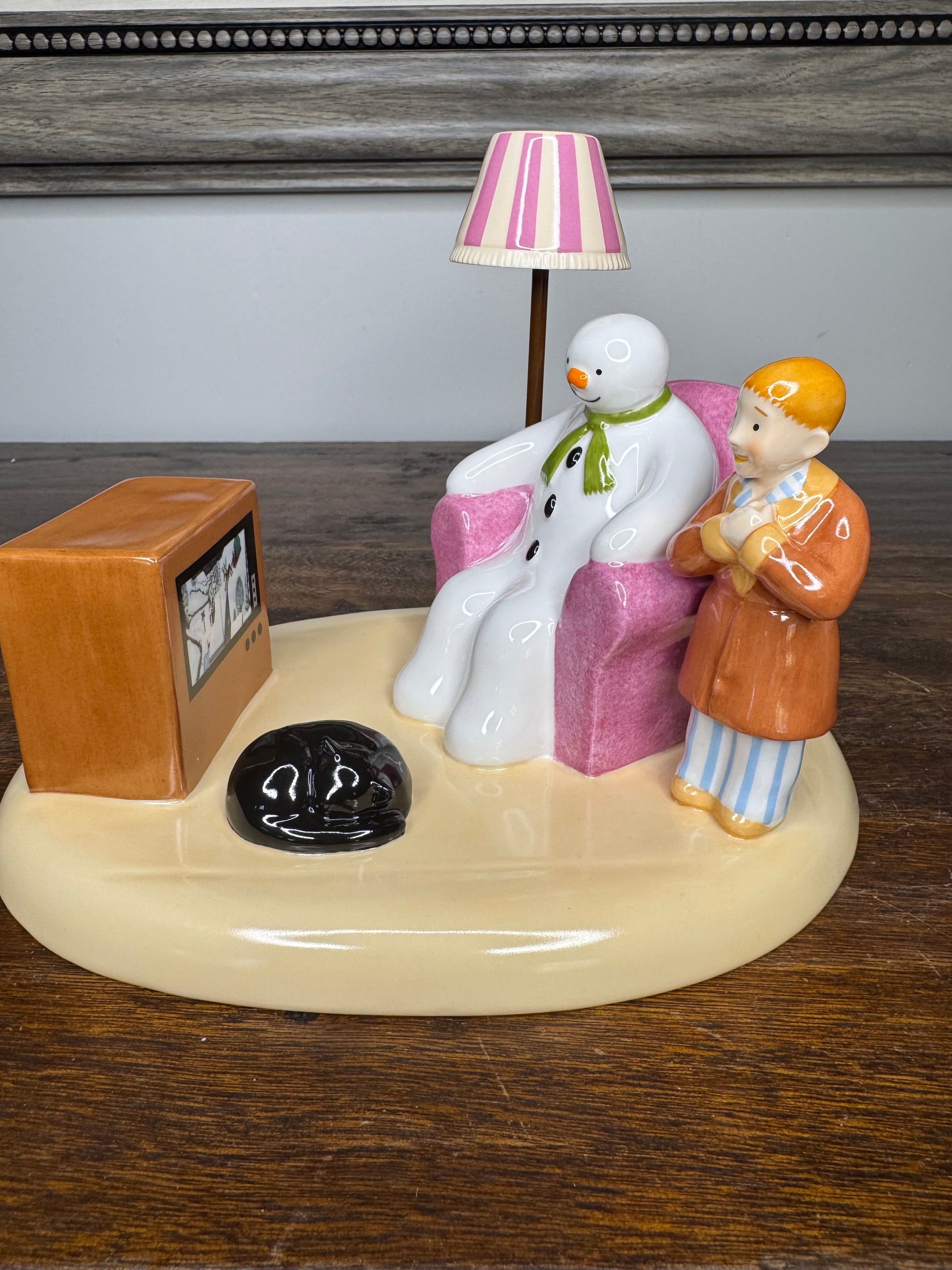 Coalport The Snowman "A Cold Night In" Figurine in Original Box RARE