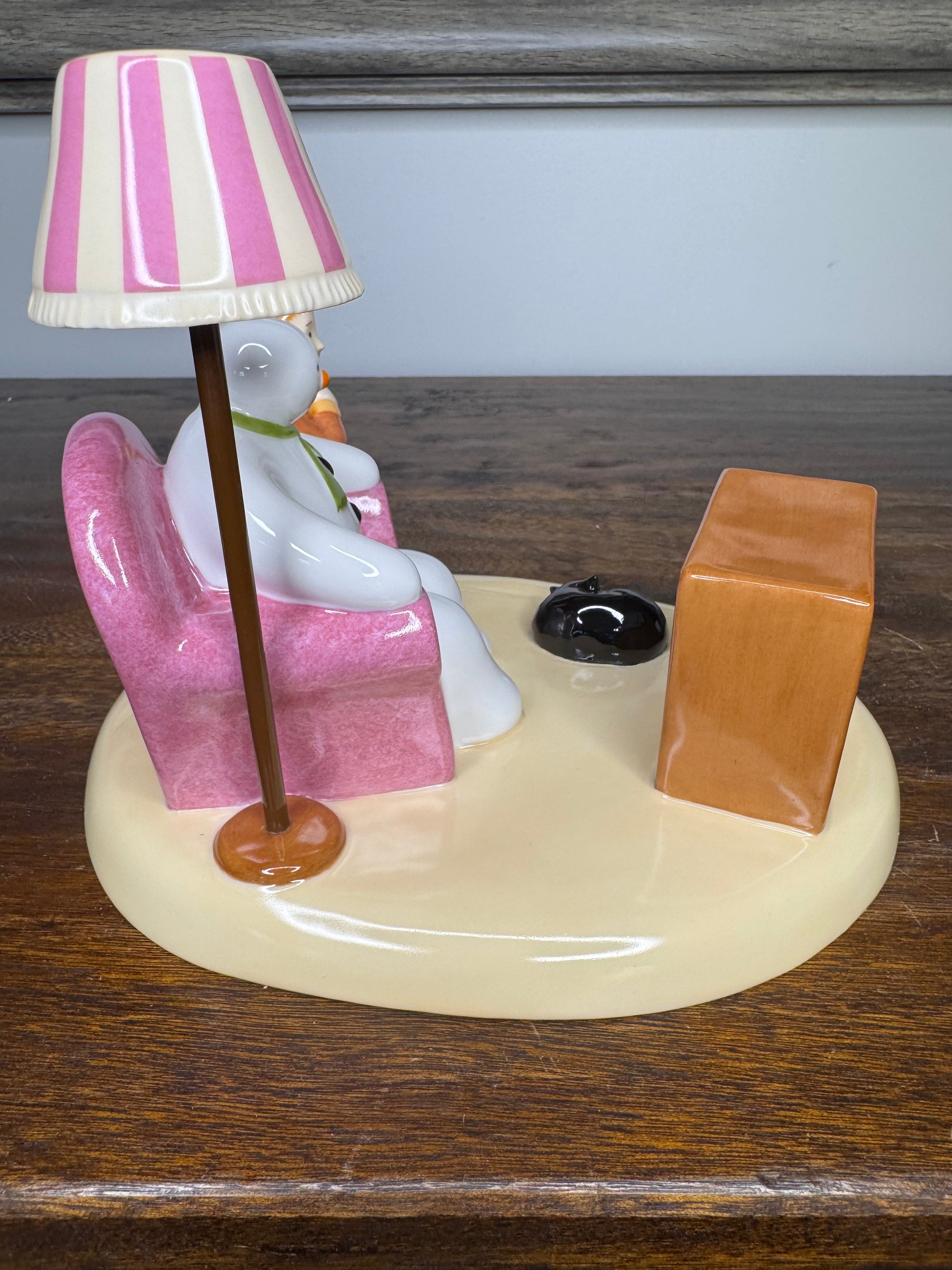 Coalport The Snowman "A Cold Night In" Figurine in Original Box RARE