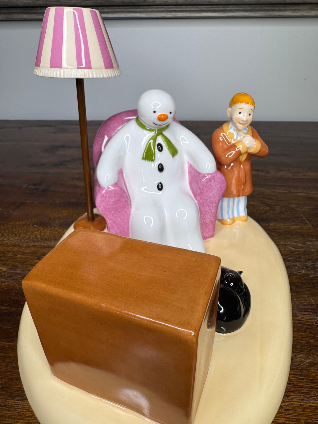 Coalport The Snowman "A Cold Night In" Figurine in Original Box RARE
