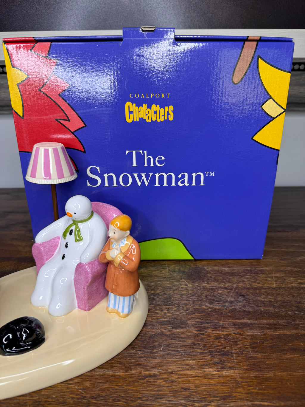 Coalport The Snowman "A Cold Night In" Figurine in Original Box RARE
