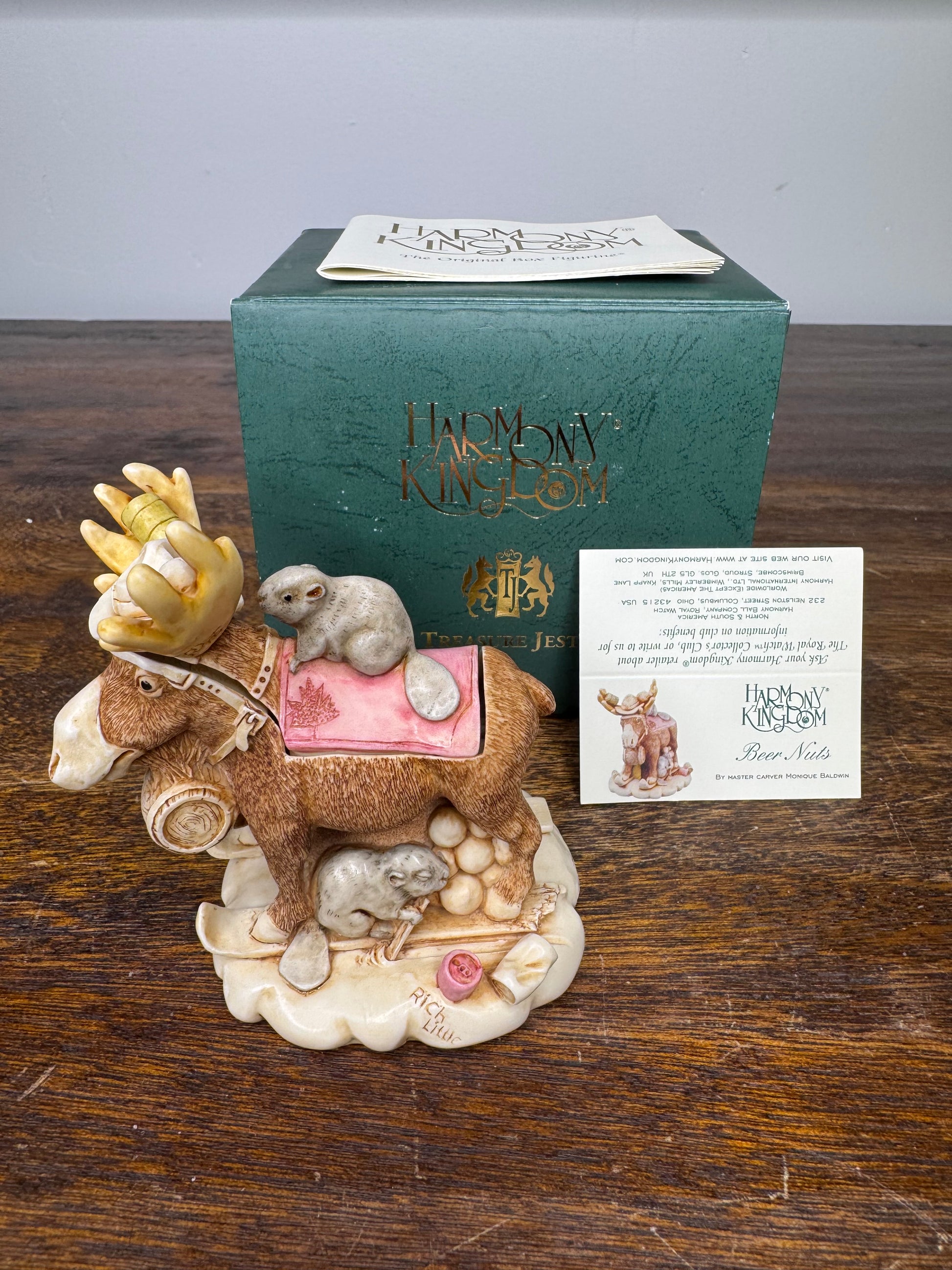 Harmony Kingdom "Beer Nuts" Figurine *Repaired* w/Original Box