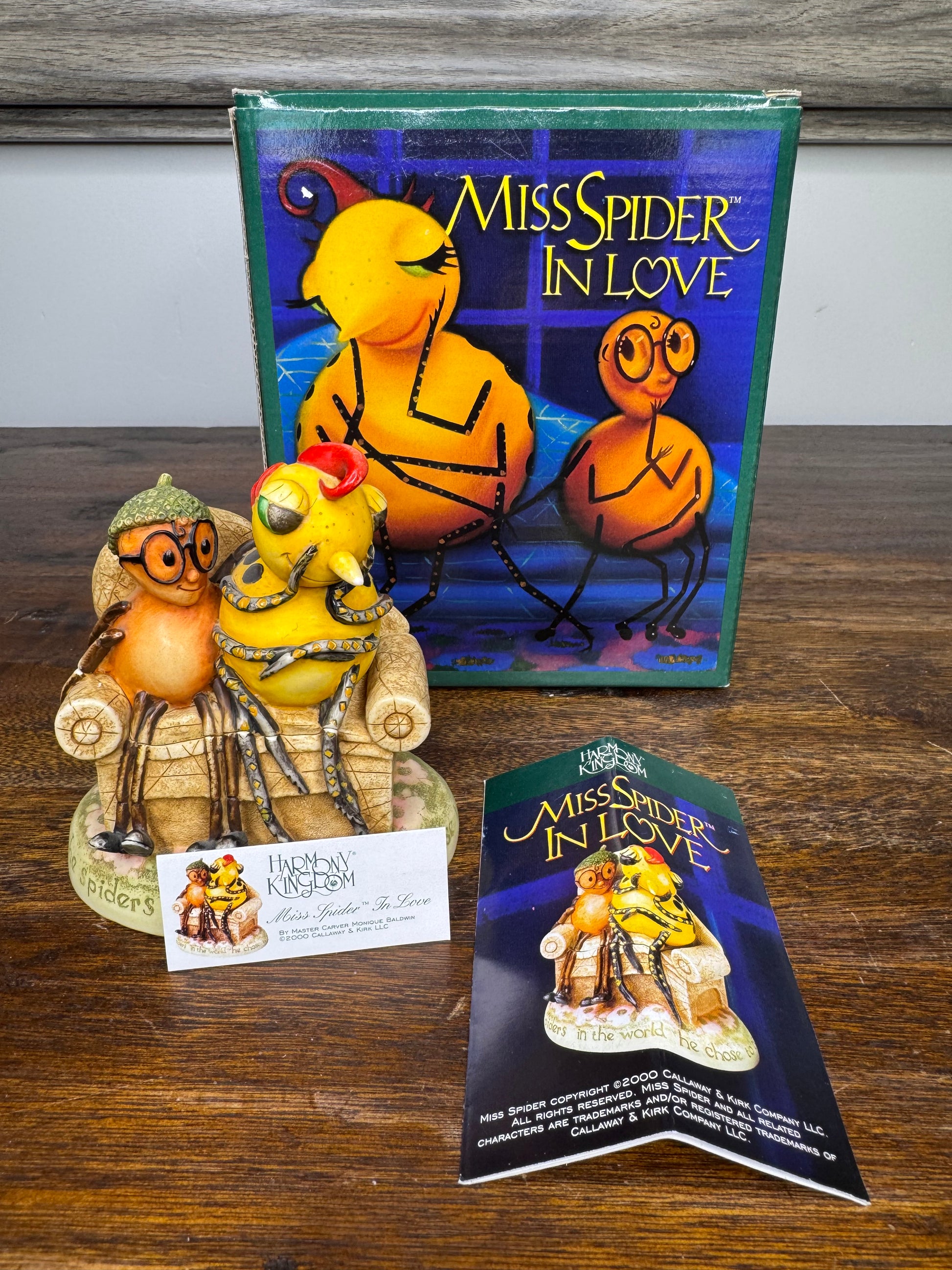 Harmony Garden "Miss Spider In Love" Treasure Box Collectible w/ Original Box