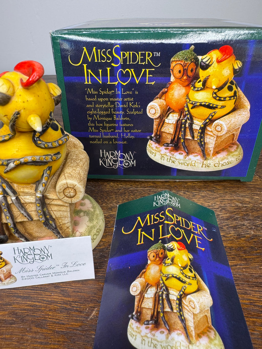 Harmony Garden "Miss Spider In Love" Treasure Box Collectible w/ Original Box
