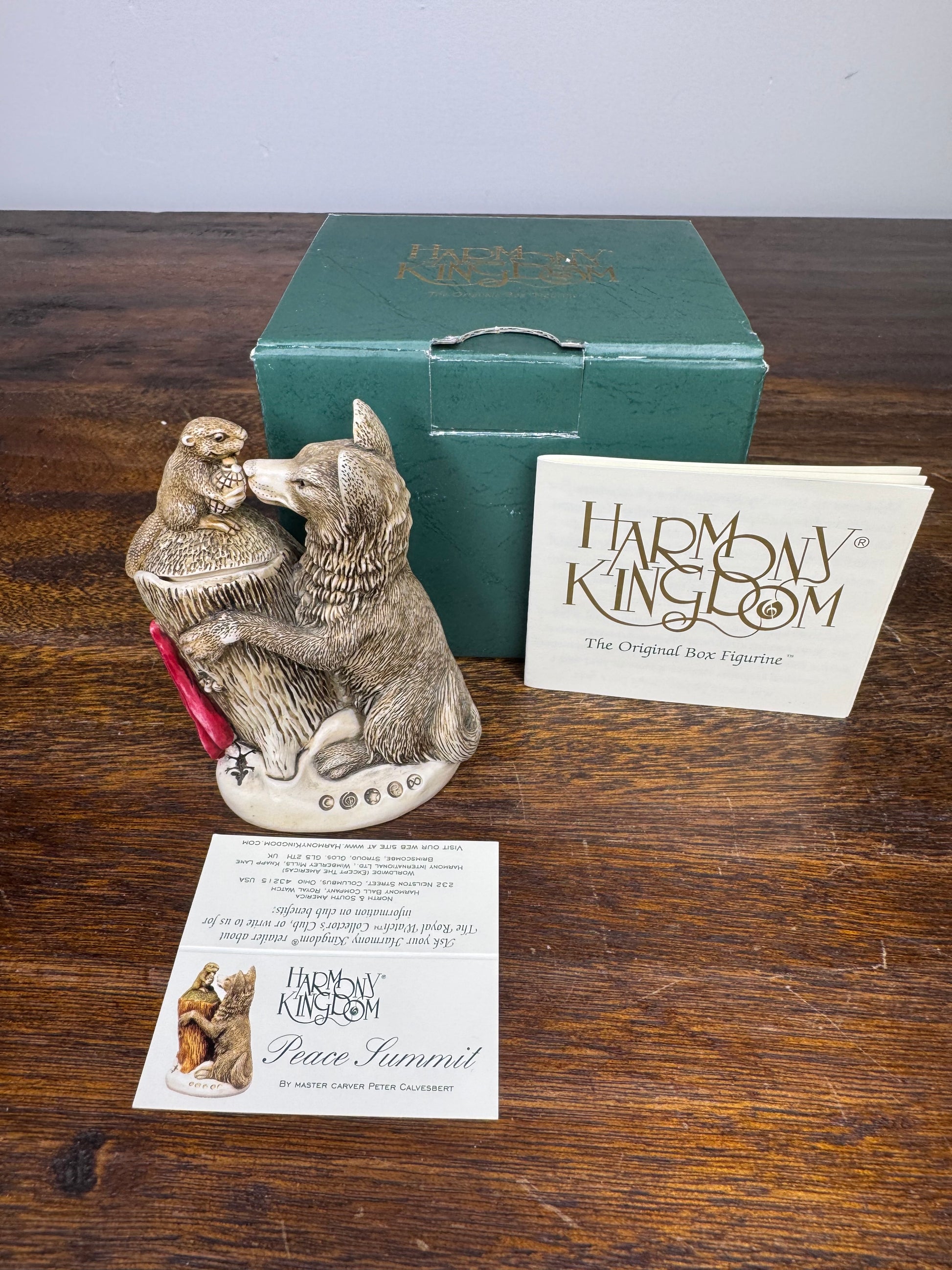 Harmony Garden "Peace Summit" Treasure Box Figurine w/ Original Box