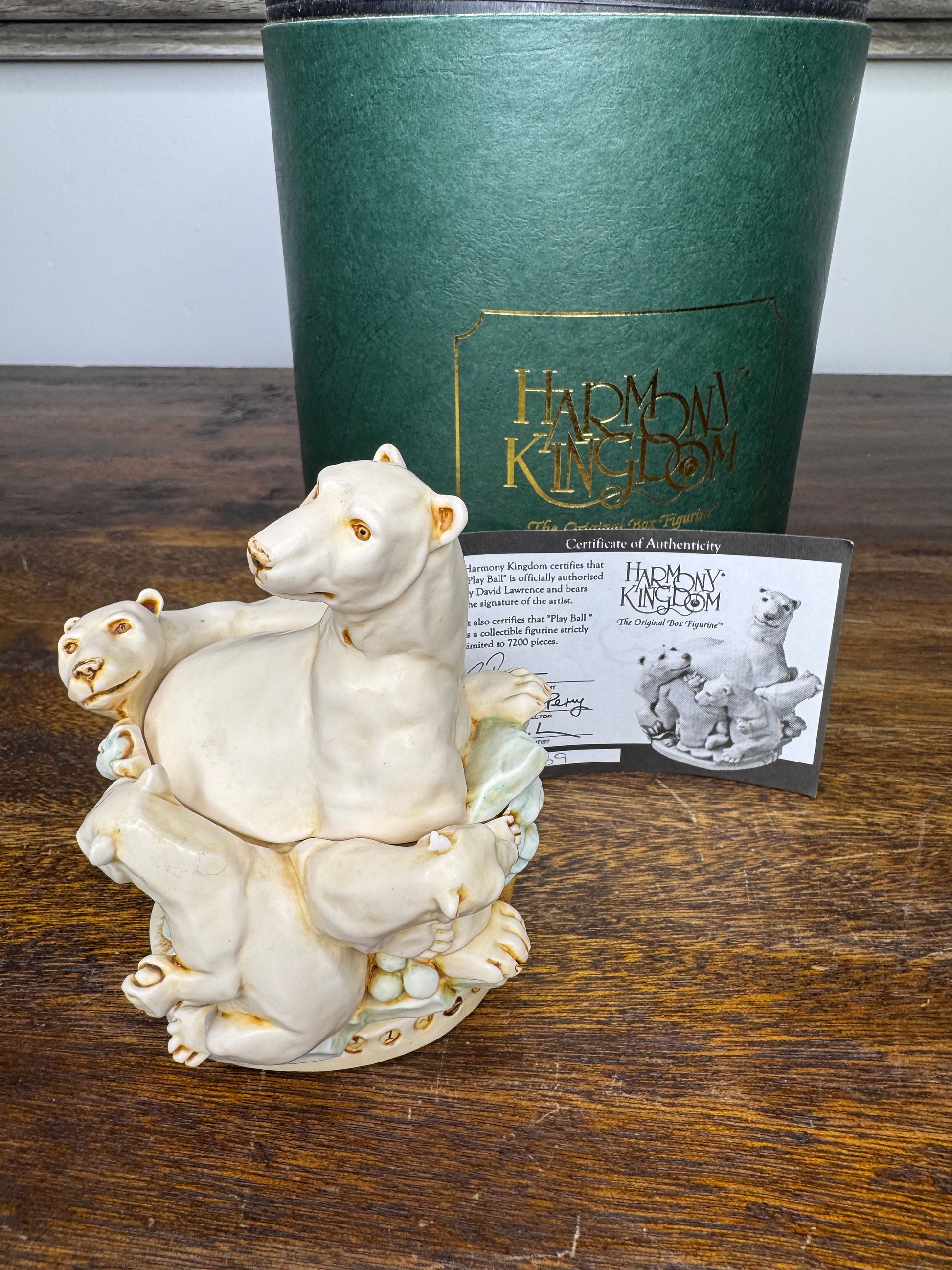 Harmony Kingdom "Play Ball" Treasure Box w/ Original Box, Artist Signed and Numbered. *Please Read Full Description*