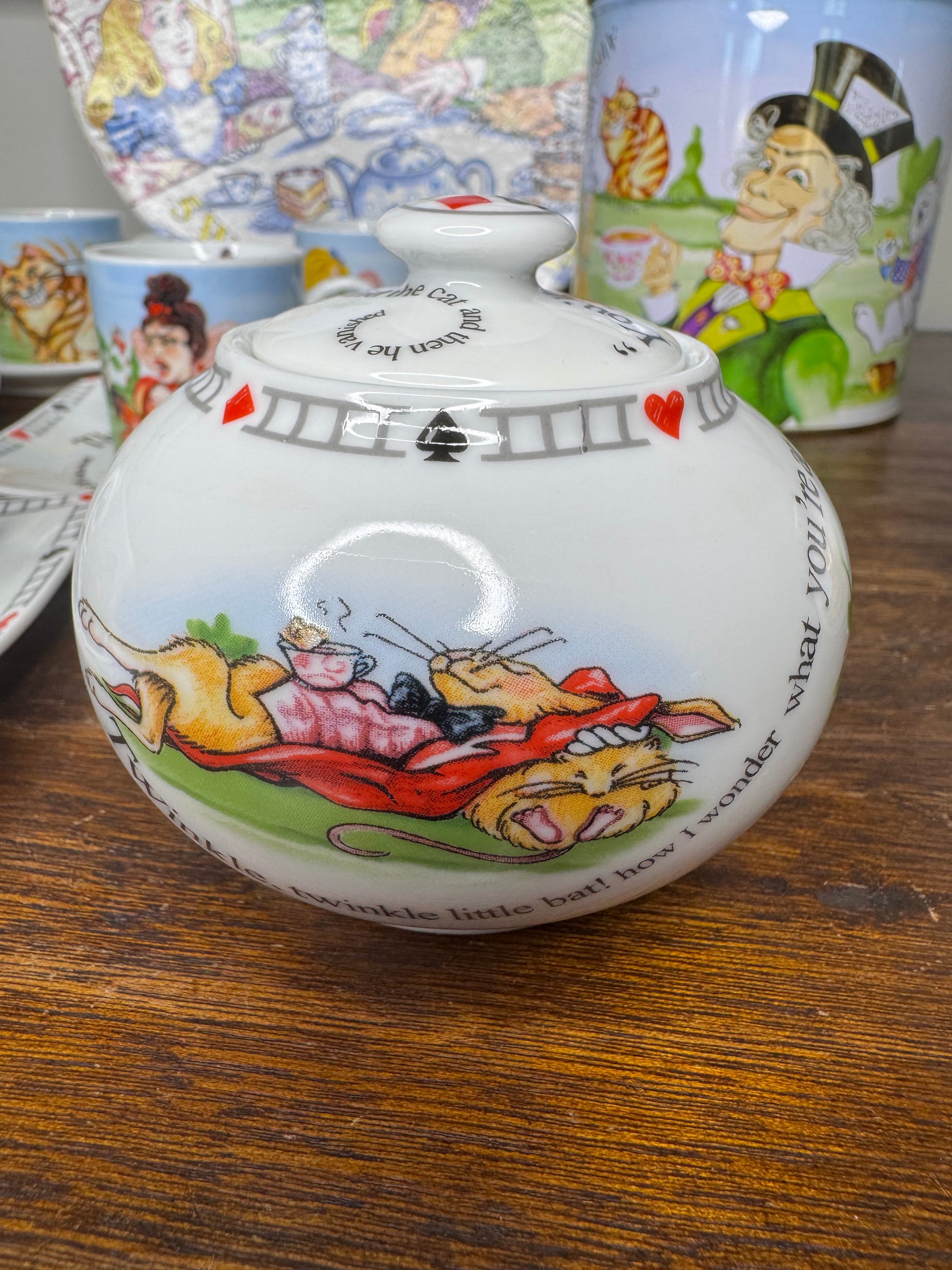 Alice in Wonderland Tea Party Tea set by Paul Cardew Design w/ Original Packaging