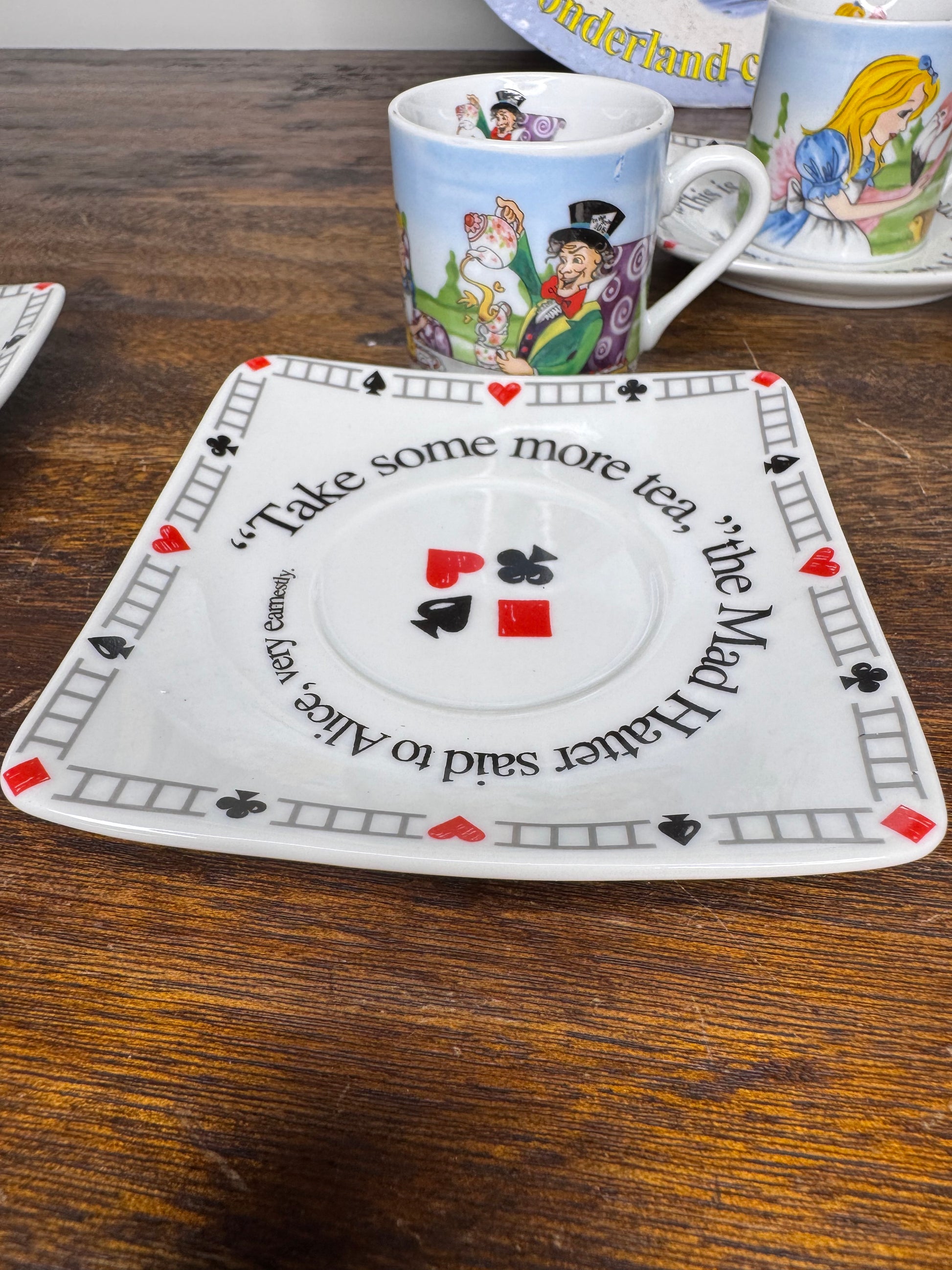 Alice in Wonderland Tea Party Tea set by Paul Cardew Design w/ Original Packaging