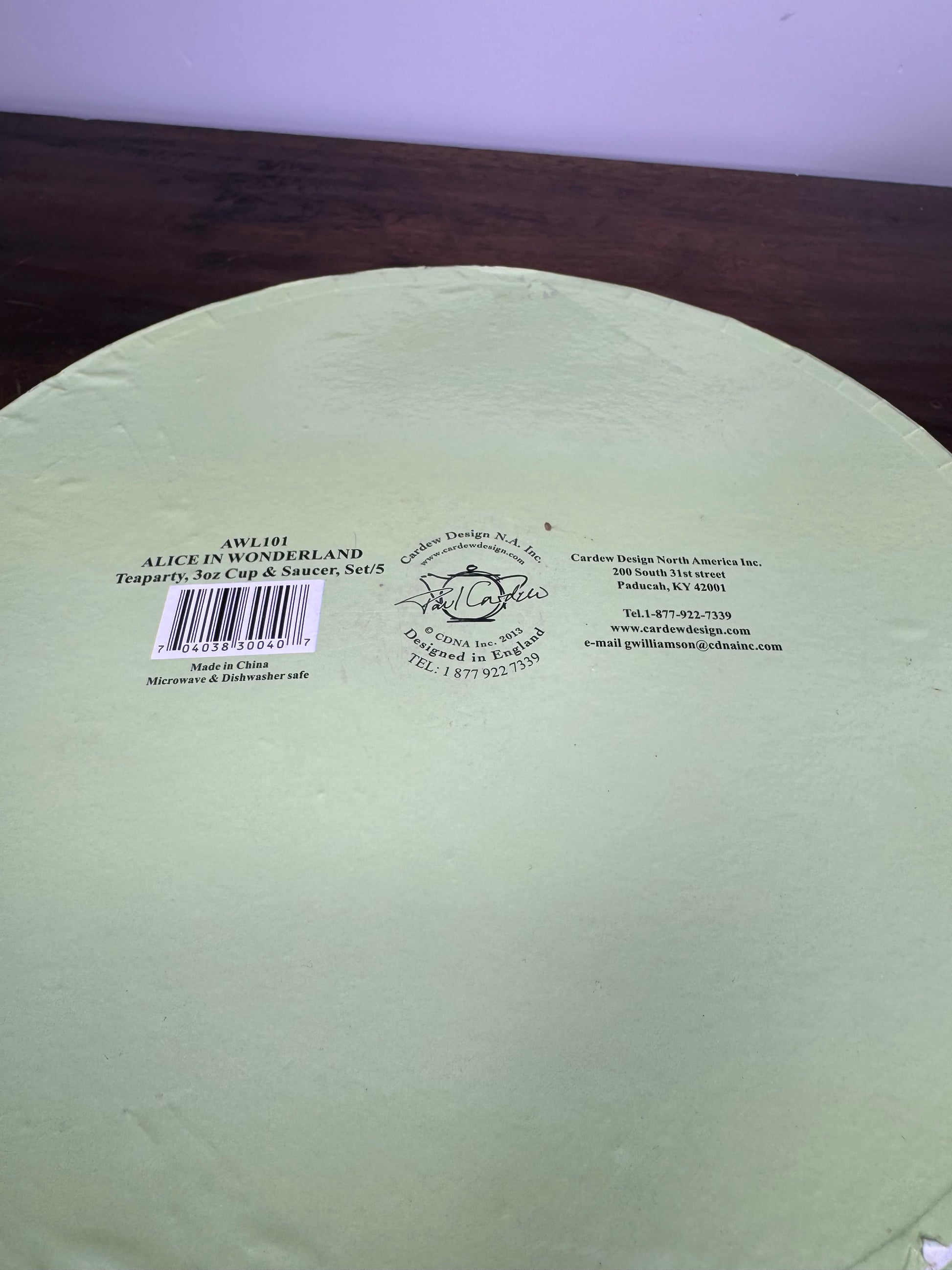 Alice in Wonderland Tea Party Tea set by Paul Cardew Design w/ Original Packaging