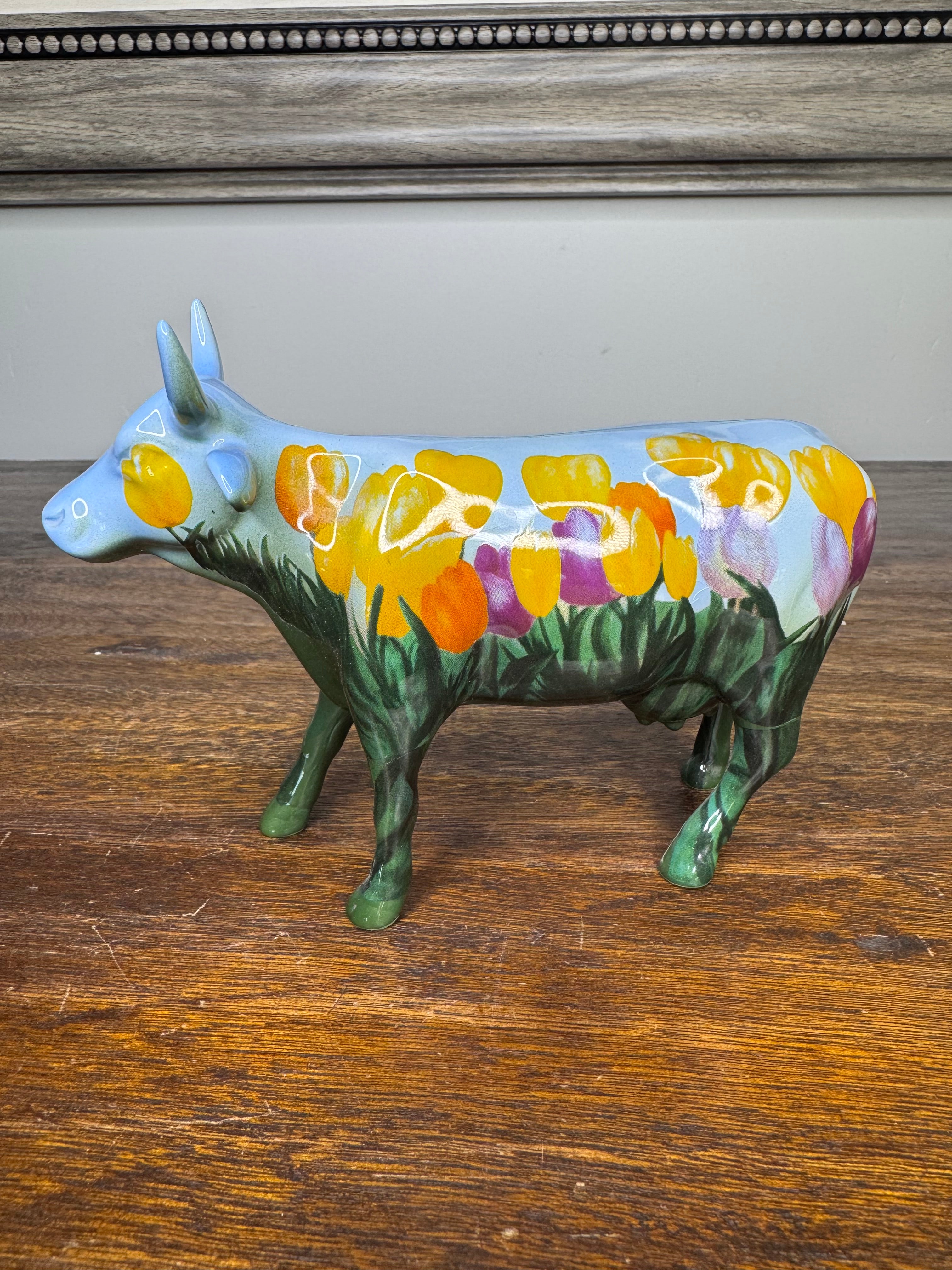 2002 Westland Giftware "Tulip Cow" Cow Parade Figurine w/ Original Box
