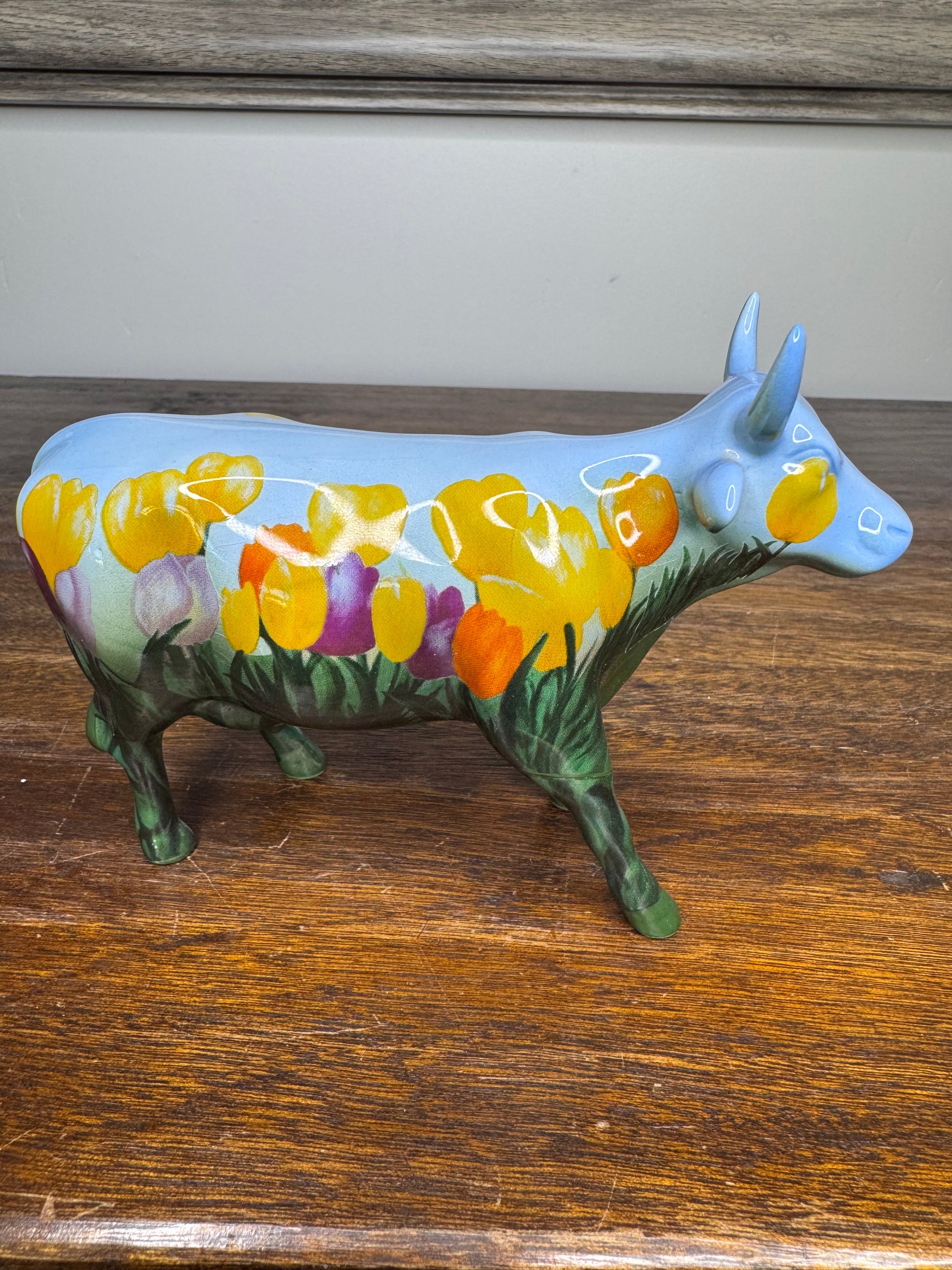 2002 Westland Giftware "Tulip Cow" Cow Parade Figurine w/ Original Box