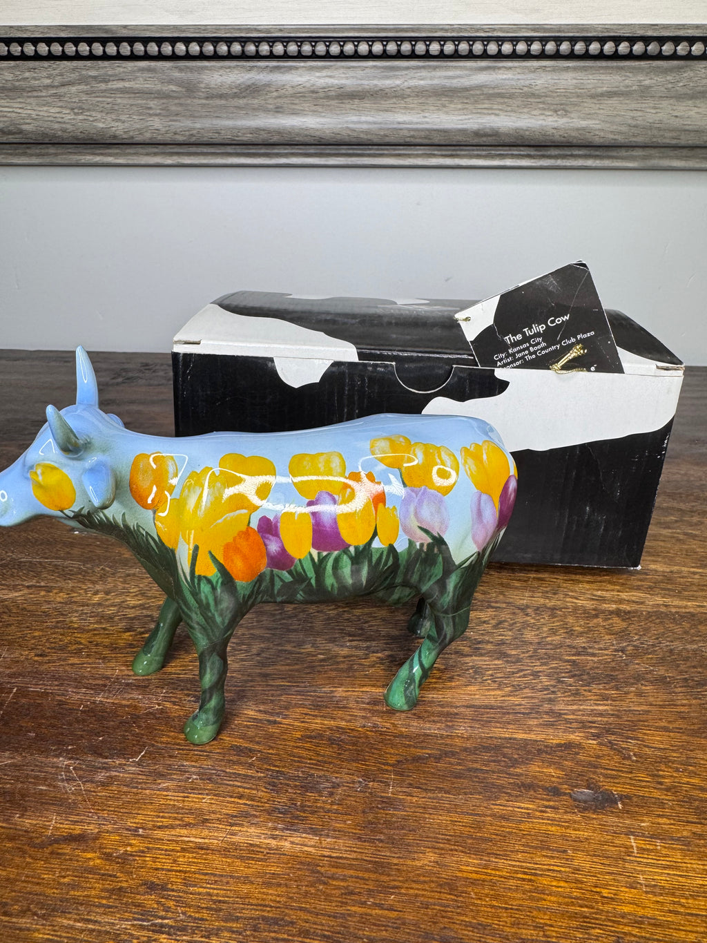 2002 Westland Giftware "Tulip Cow" Cow Parade Figurine w/ Original Box