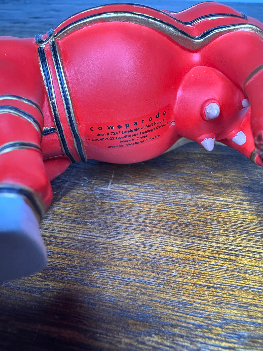 Cow Parade "Beef Eater-It Ain't Natural" Figurine w/ Box