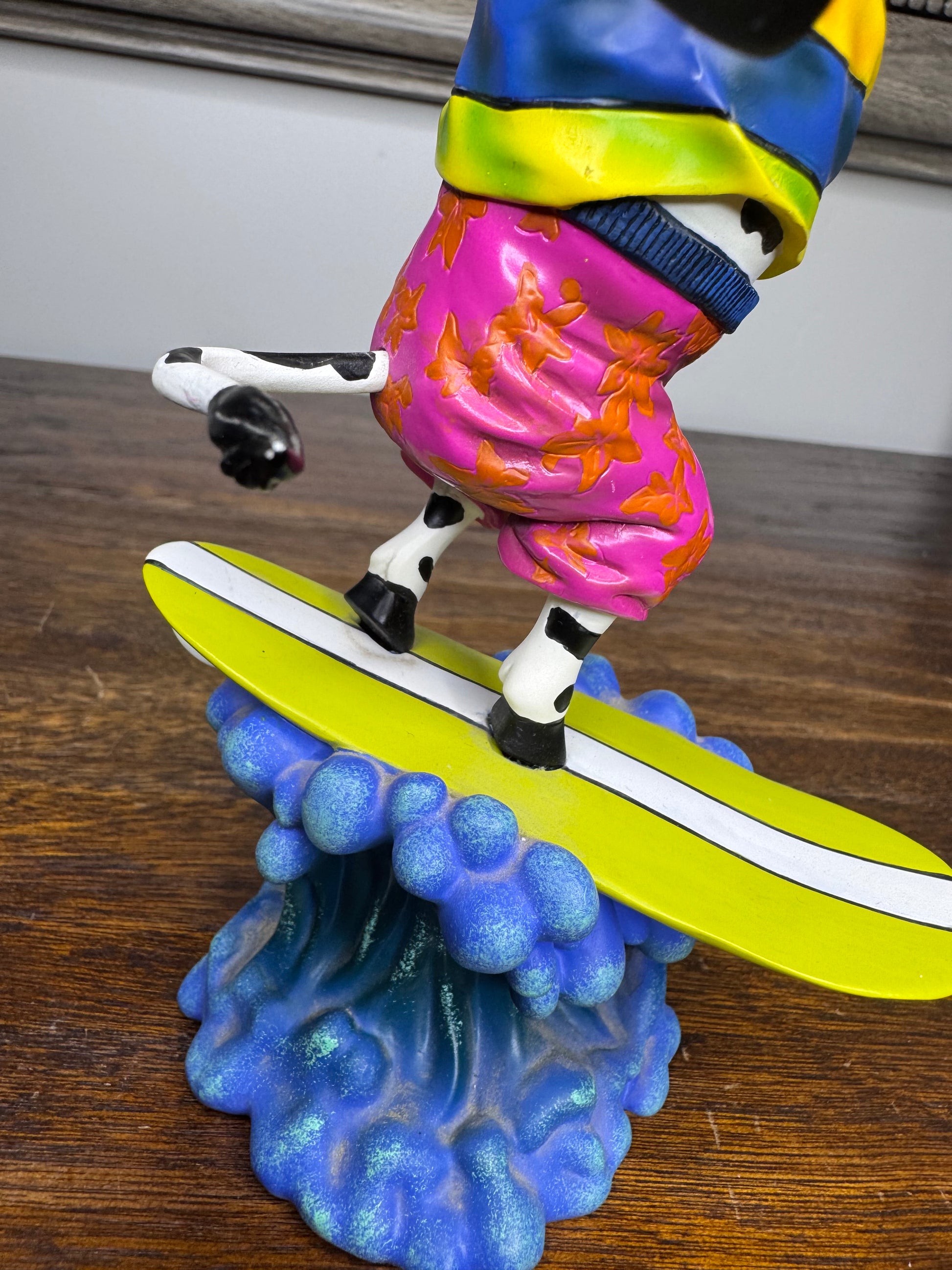Cow Parade "Cowabunga" Surfing Cow Figurine w/Box