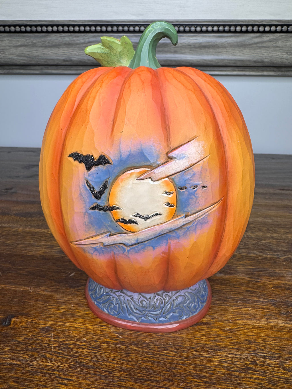 NIB Jim Shore Heartwood Creek Witch in Pumpkin "Come in For A Spell" Diorama