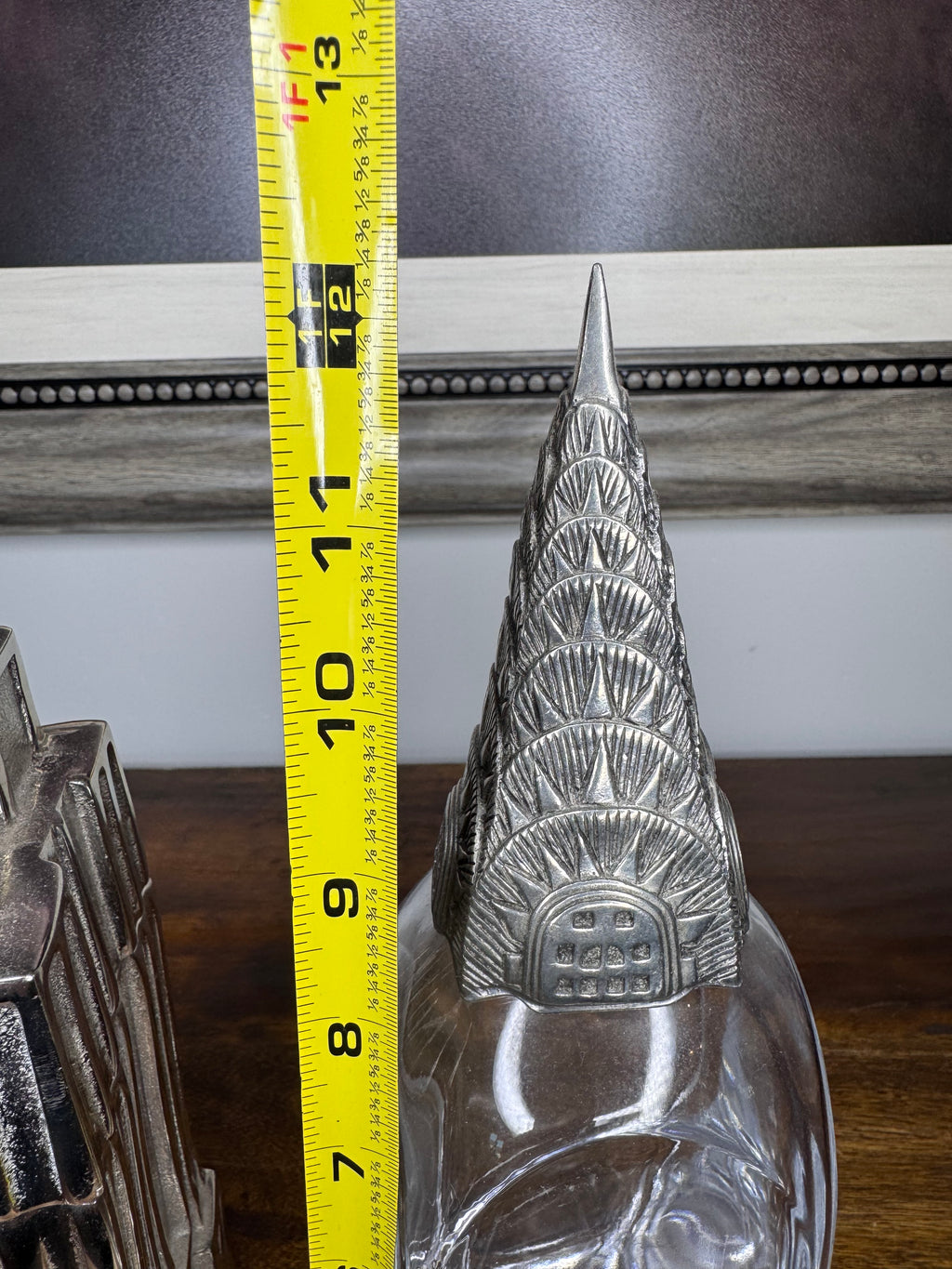 RARE Pottery Barn Empire State Building Cocktail Shaker and ChryslerBuilding Decanter Set