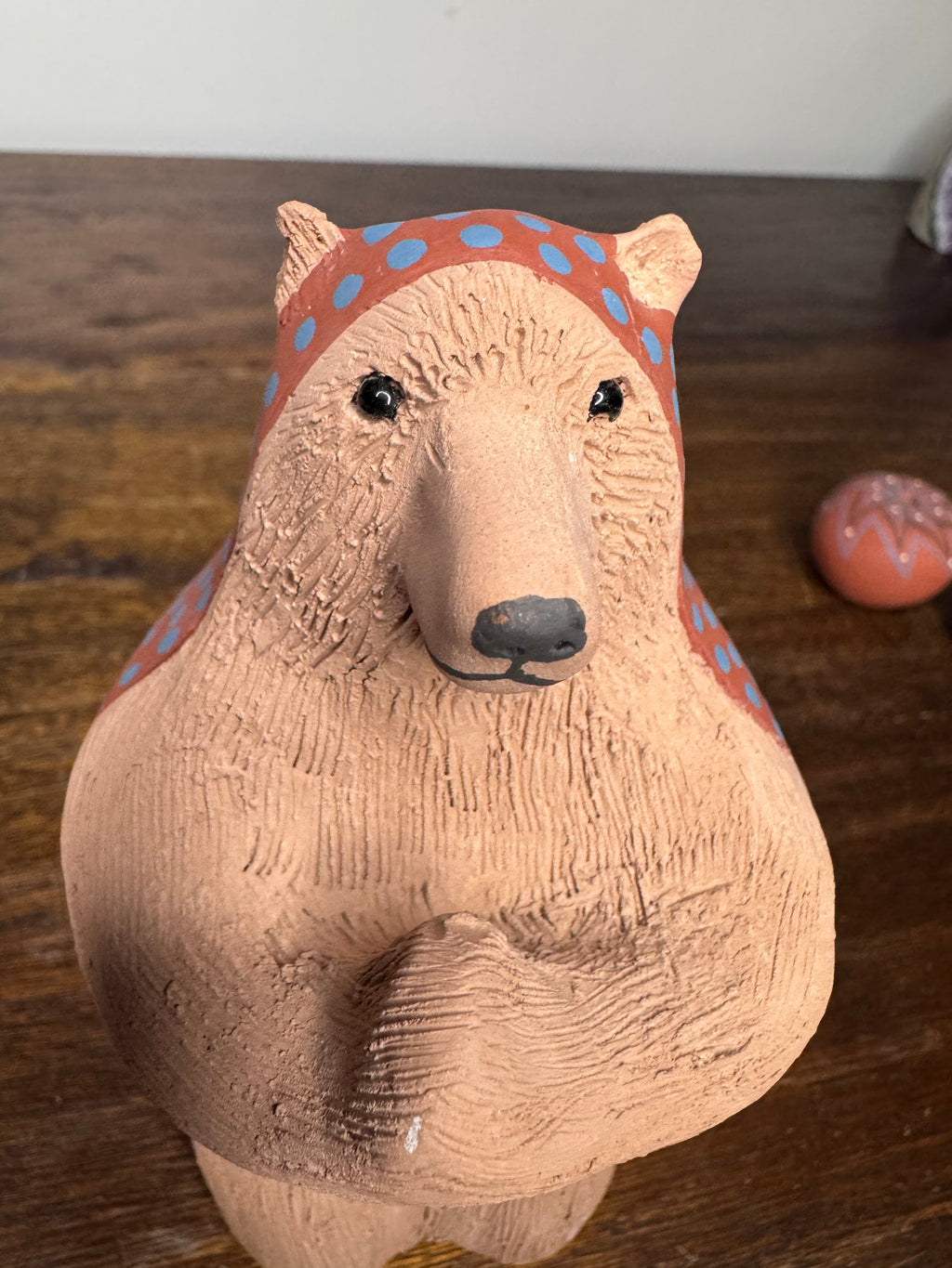 Vintage 10 Piece Mata Ortiz Handbuilt and Hand Painted Bear Nativity Set
