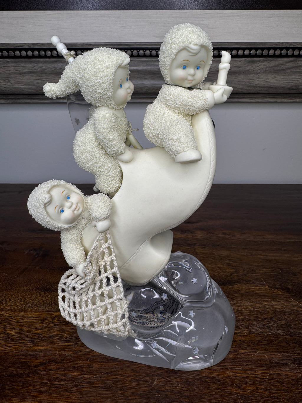 Vintage Dept 56 Snowbabies The Fishermaen Three Winken, Blinken and Nod Figurine