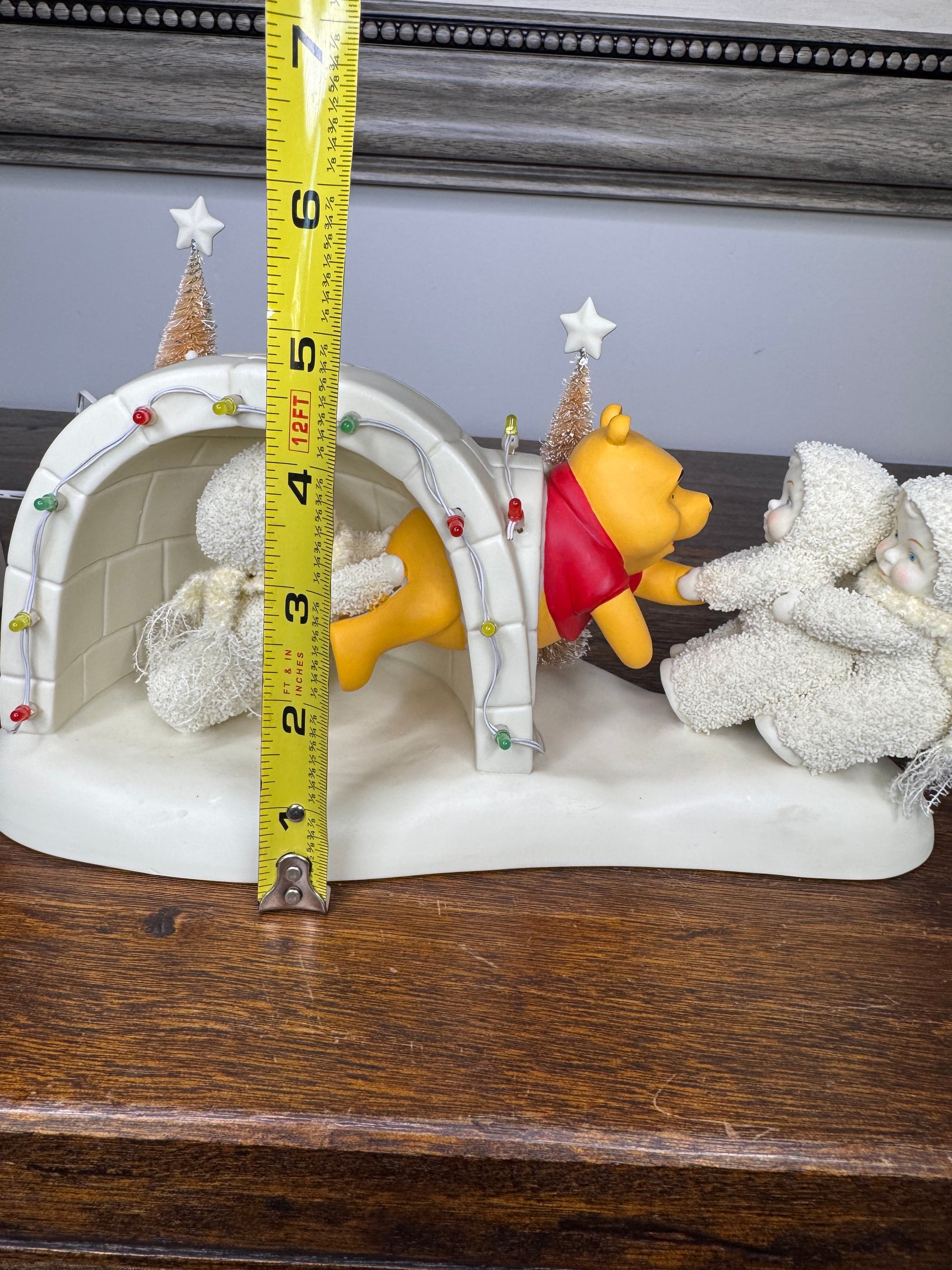 Retired Limited Edition Dept 56 Snowbabies "We'll Help You Through Pooh!" Figurine