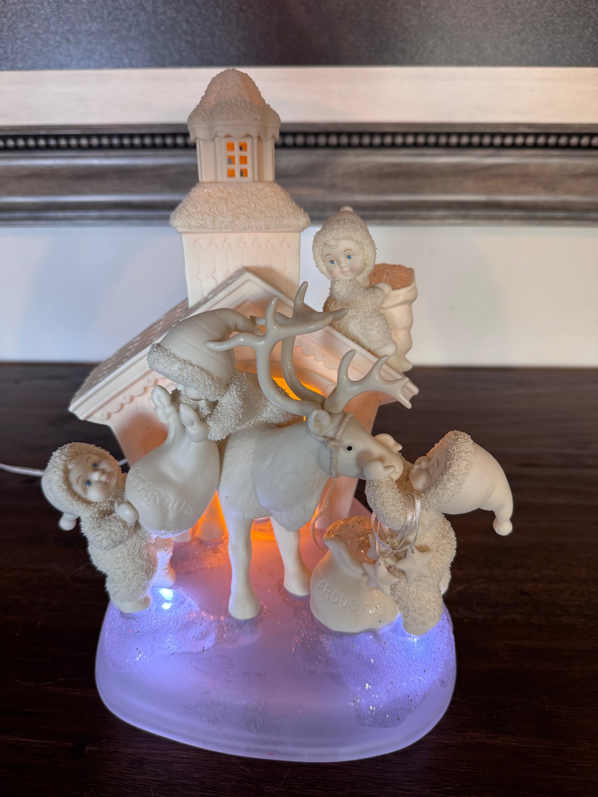 Retired Limited Edition Dept 56 Snowbabies " Magic Deliveries..Dreams Full Of Stardust" Figurine
