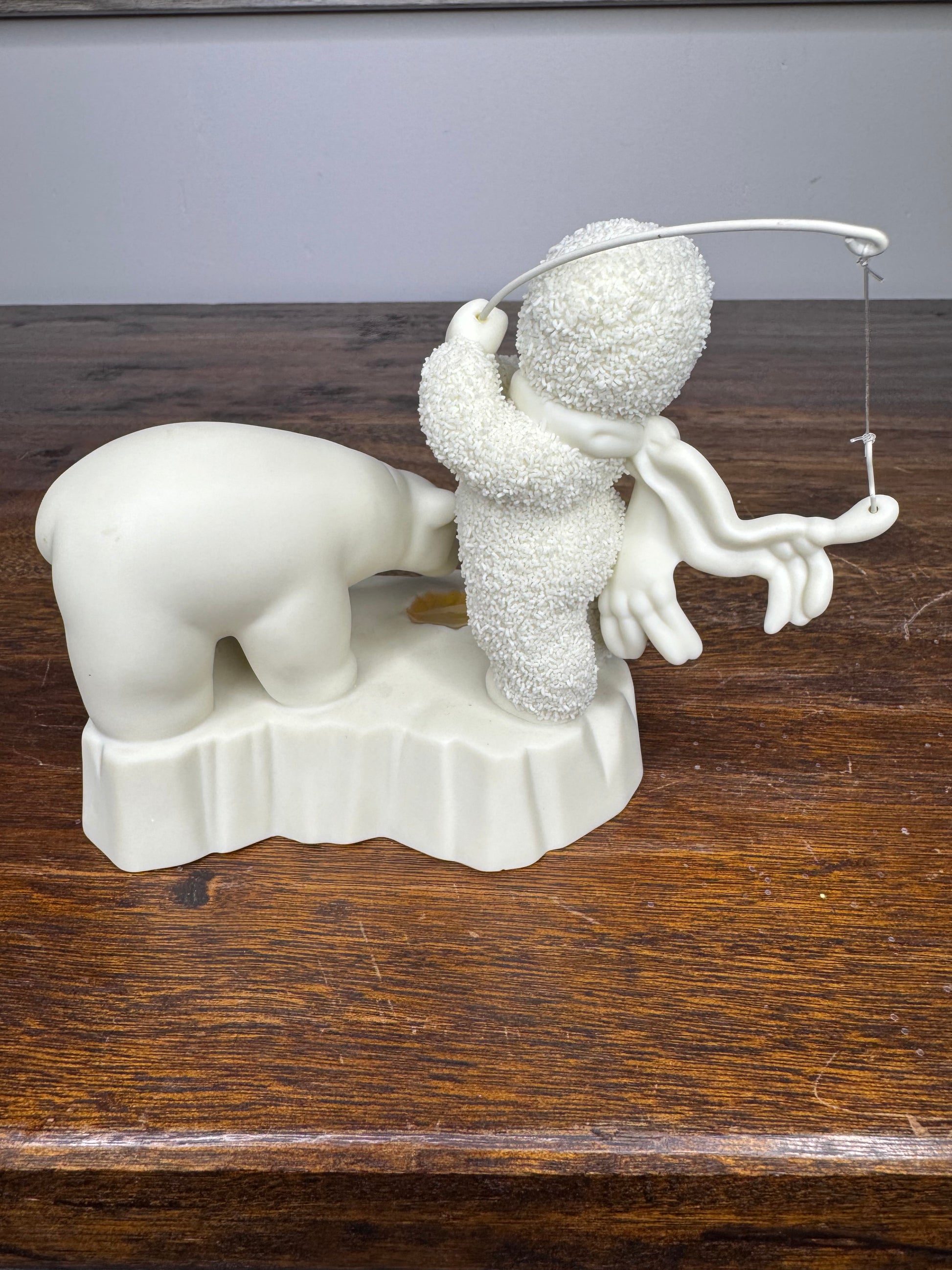 Retired Dept 56 Snowbabies "Hooked on Fishing" Figurine
