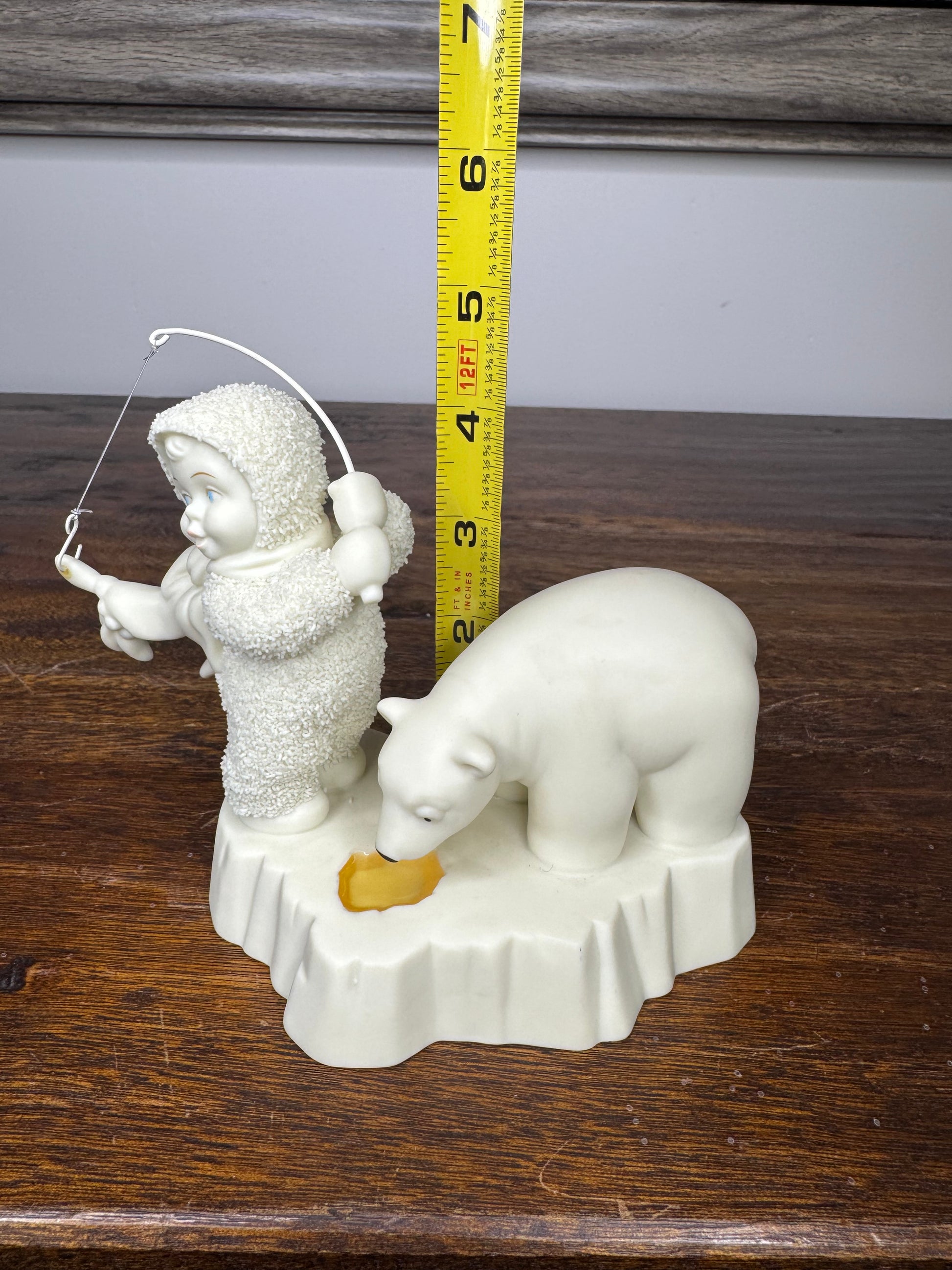 Retired Dept 56 Snowbabies "Hooked on Fishing" Figurine