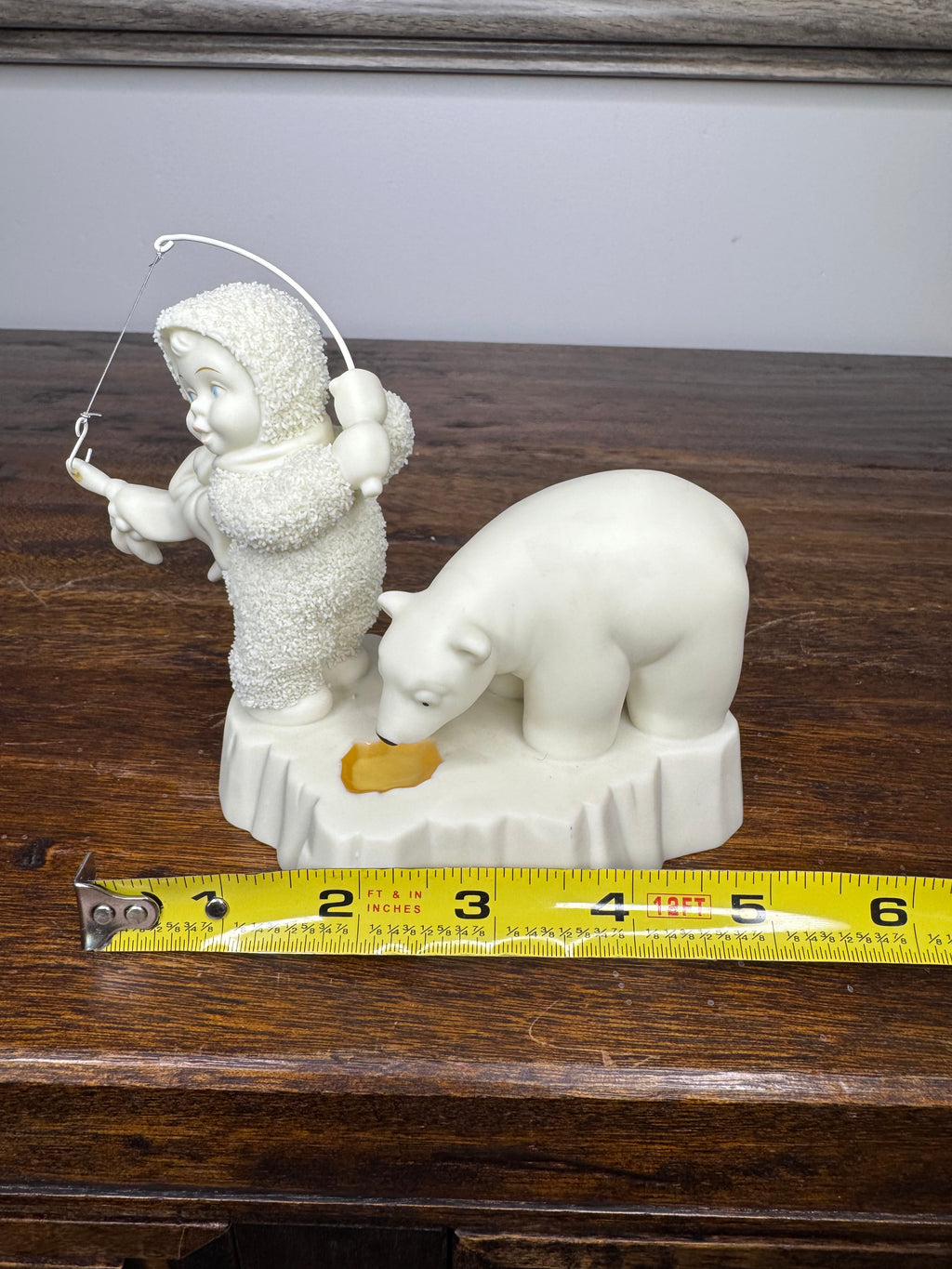 Retired Dept 56 Snowbabies "Hooked on Fishing" Figurine