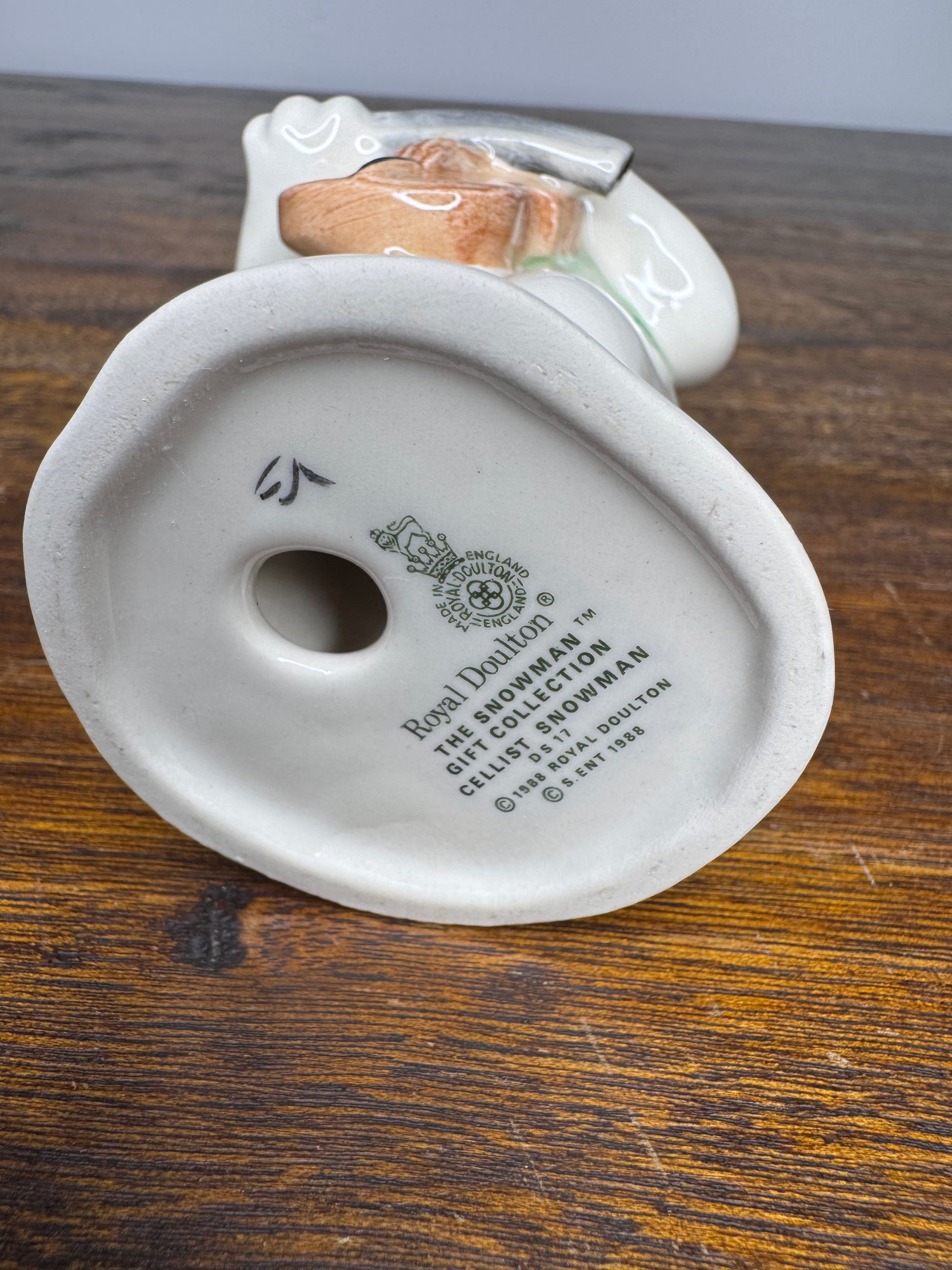 Rare Vintage Royal Doulton Cellist Snowman w/ Original Box