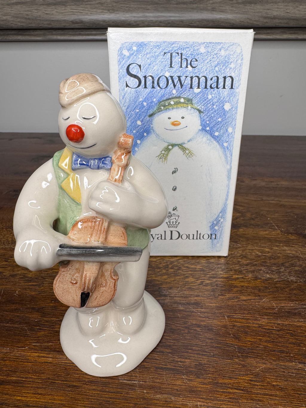 Rare Vintage Royal Doulton Cellist Snowman w/ Original Box