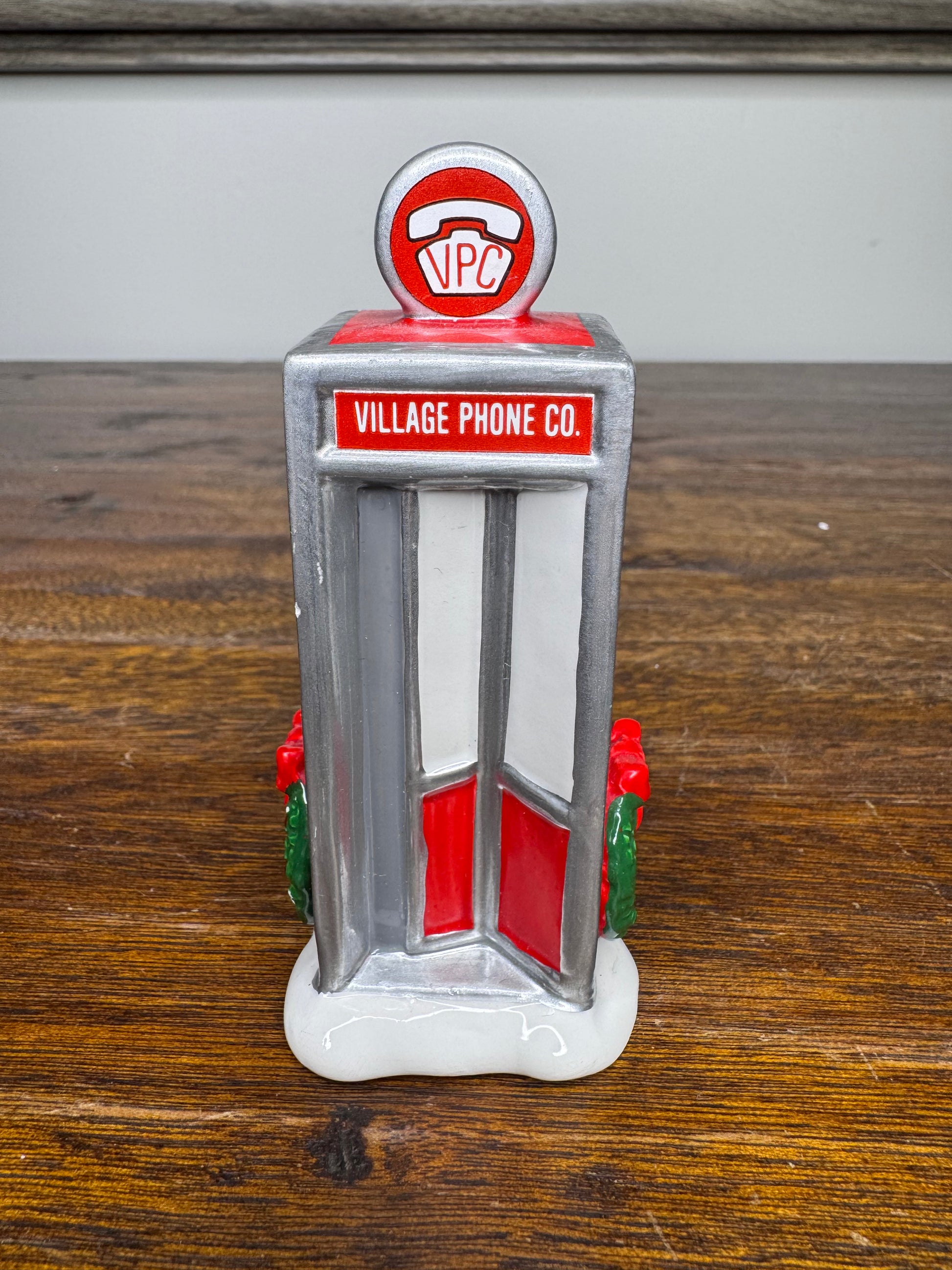 Retired Dept 56 Snow Village Phone Booth w/ Original Box