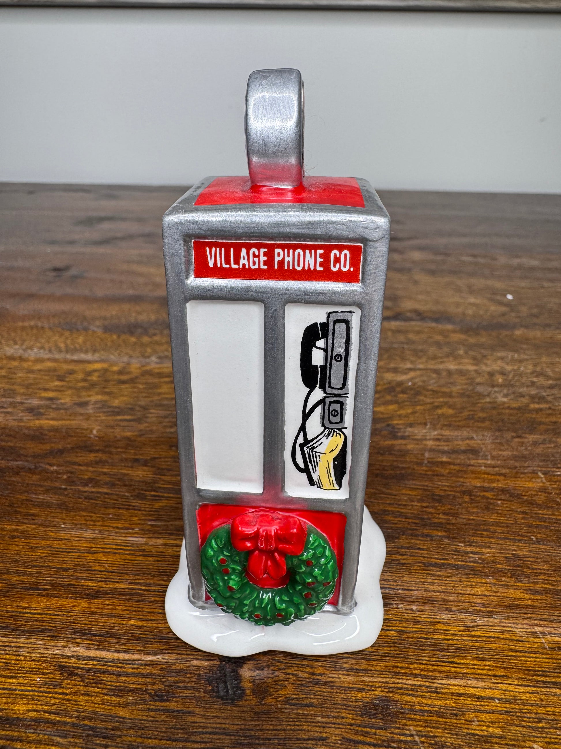 Retired Dept 56 Snow Village Phone Booth w/ Original Box