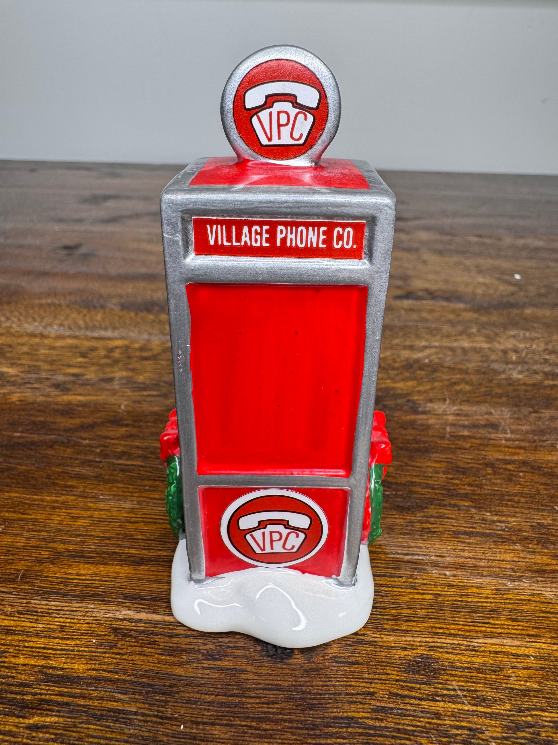 Retired Dept 56 Snow Village Phone Booth w/ Original Box