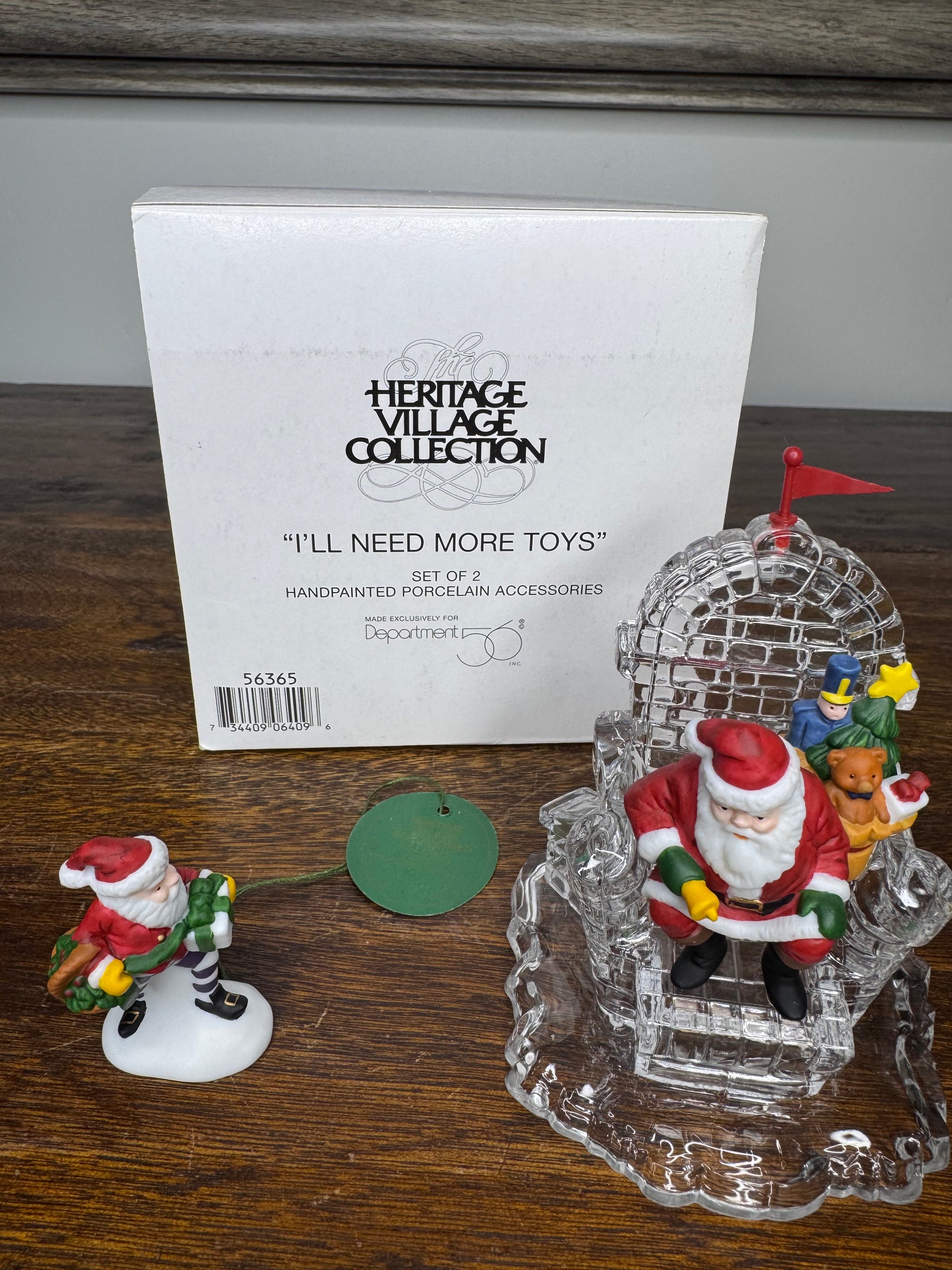 Retired Dept 56 Heritage Village "I'll Need More Toys" Set of 2 Figurines