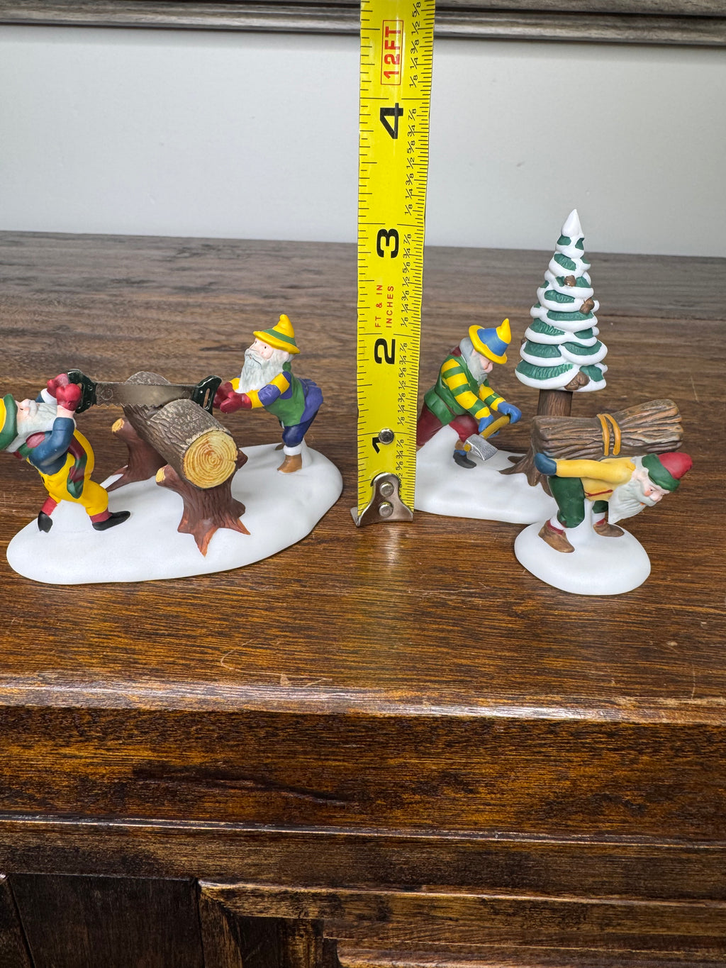 Retired Dept 56 Heritage Village "Woodsmen Elves" set of 3 w/ original Box