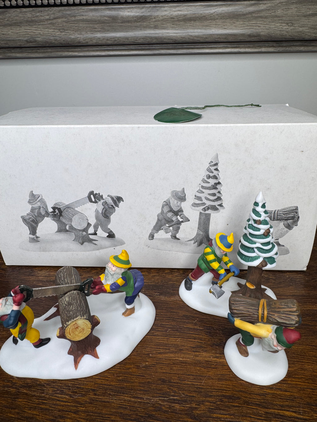 Retired Dept 56 Heritage Village "Woodsmen Elves" set of 3 w/ original Box