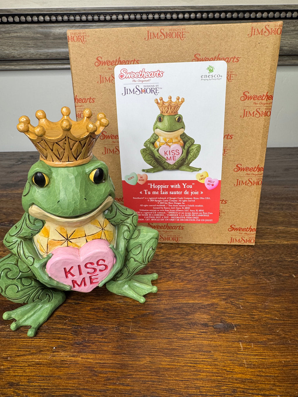 NIB Jim Shore Sweethearts "Hoppier With You" Frog Figurine