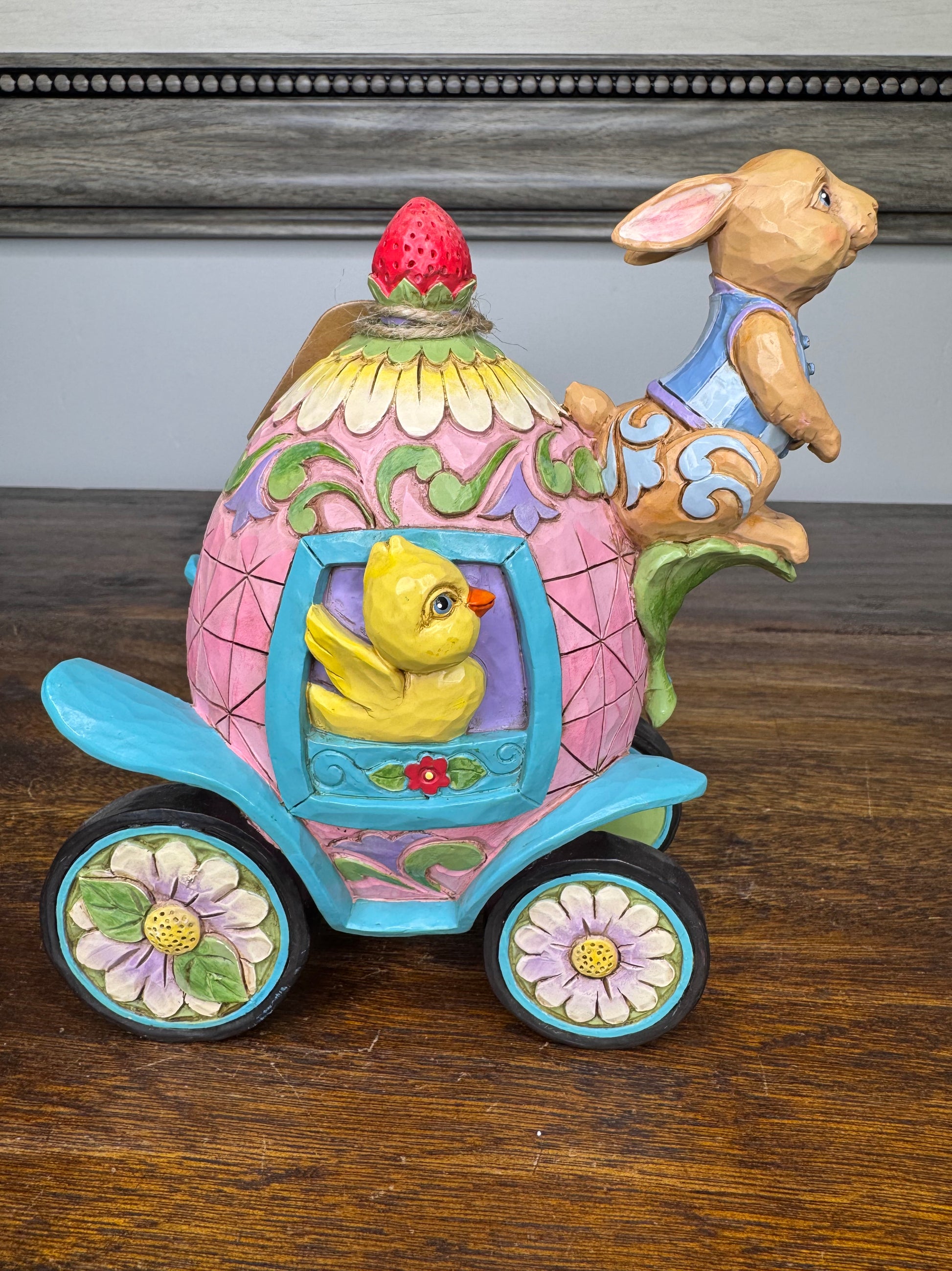 NIB Jim Shore Heartwood Creek "Onward to Easter" Figurine- 2nd Annual Bunnies on Parade