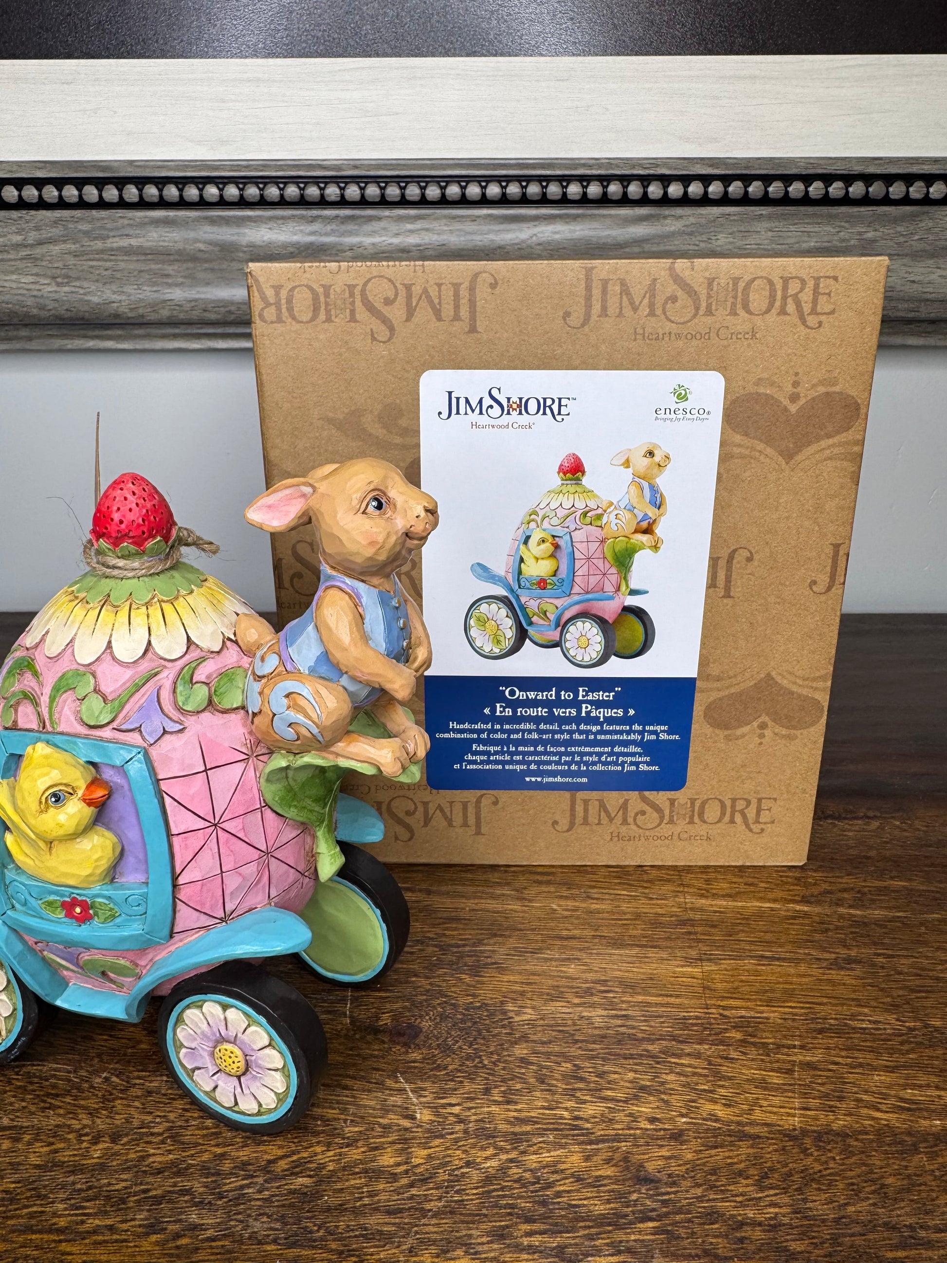 NIB Jim Shore Heartwood Creek "Onward to Easter" Figurine- 2nd Annual Bunnies on Parade