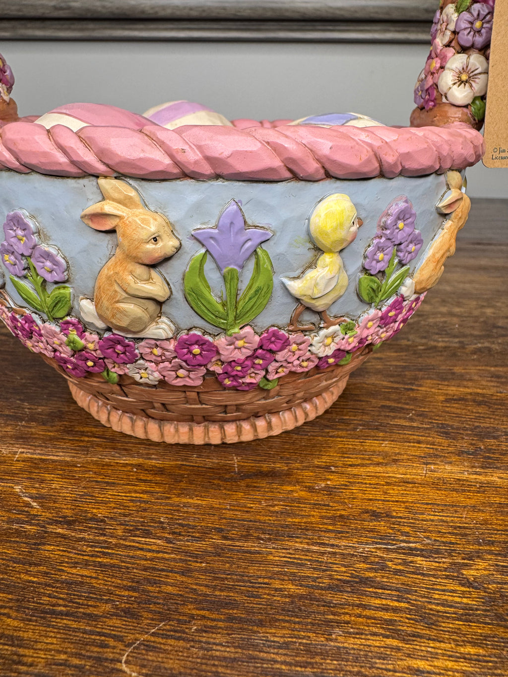 NIB Jim Shore Heartwood Creek 19th Annual Easter Basket w 3 Eggs w/ Original Box
