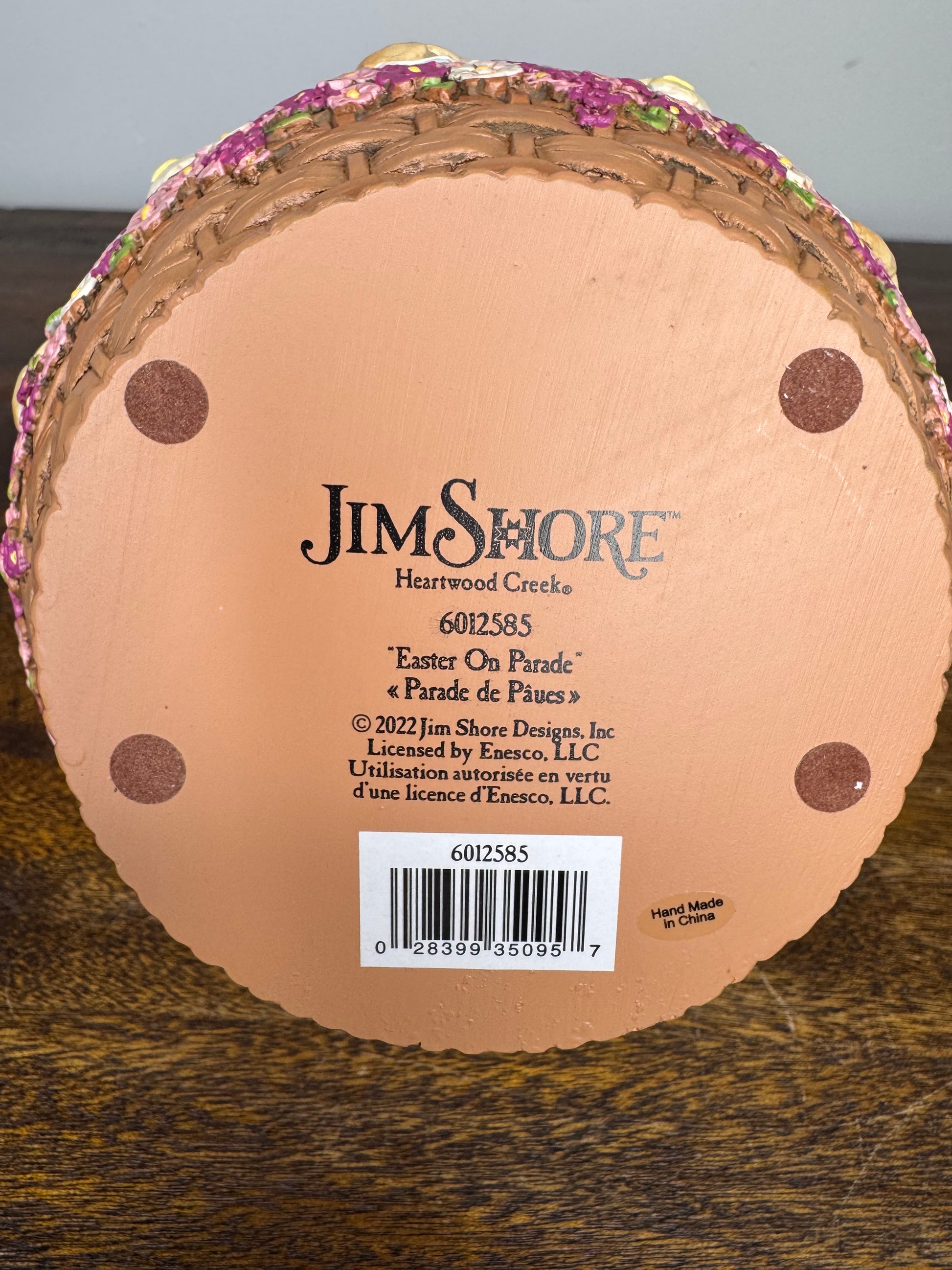 NIB Jim Shore Heartwood Creek 19th Annual Easter Basket w 3 Eggs w/ Original Box