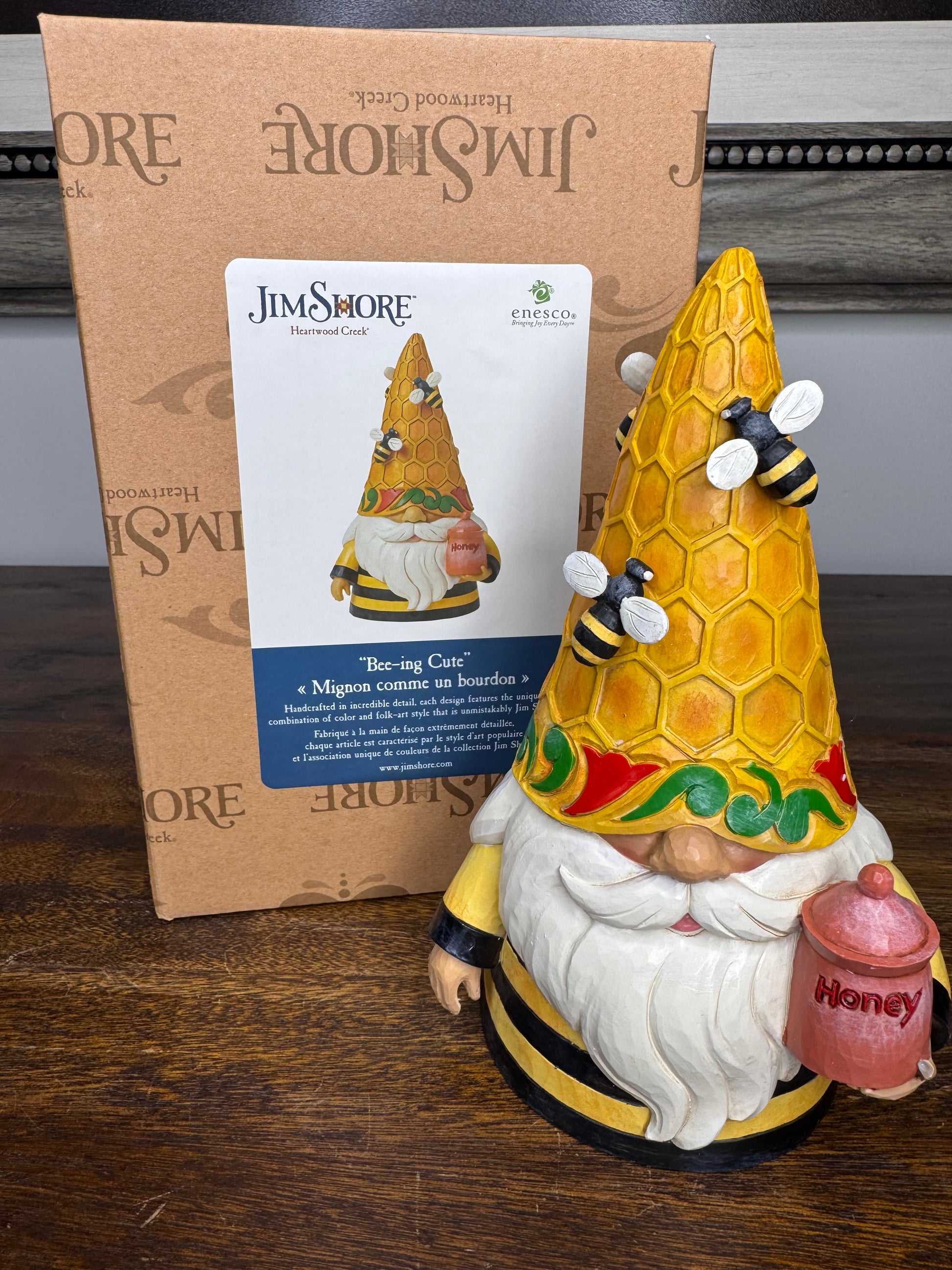 NIB Jim Shore Heartwood Creek "Bee-ing Cute" Gnome