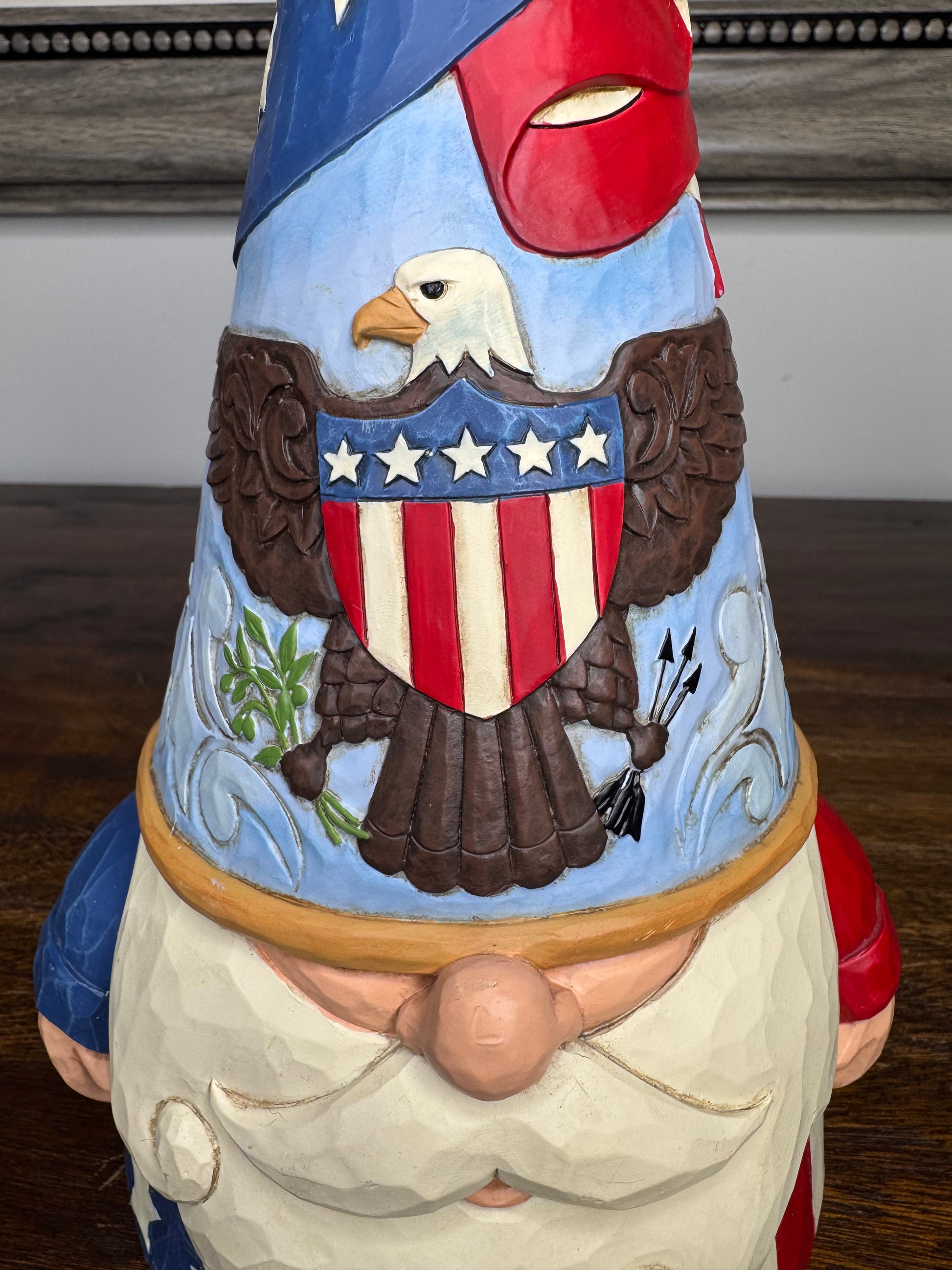 Large NIB Jim Shore Heartwood Creek Patriotic Gnome "Gnome of the Free"