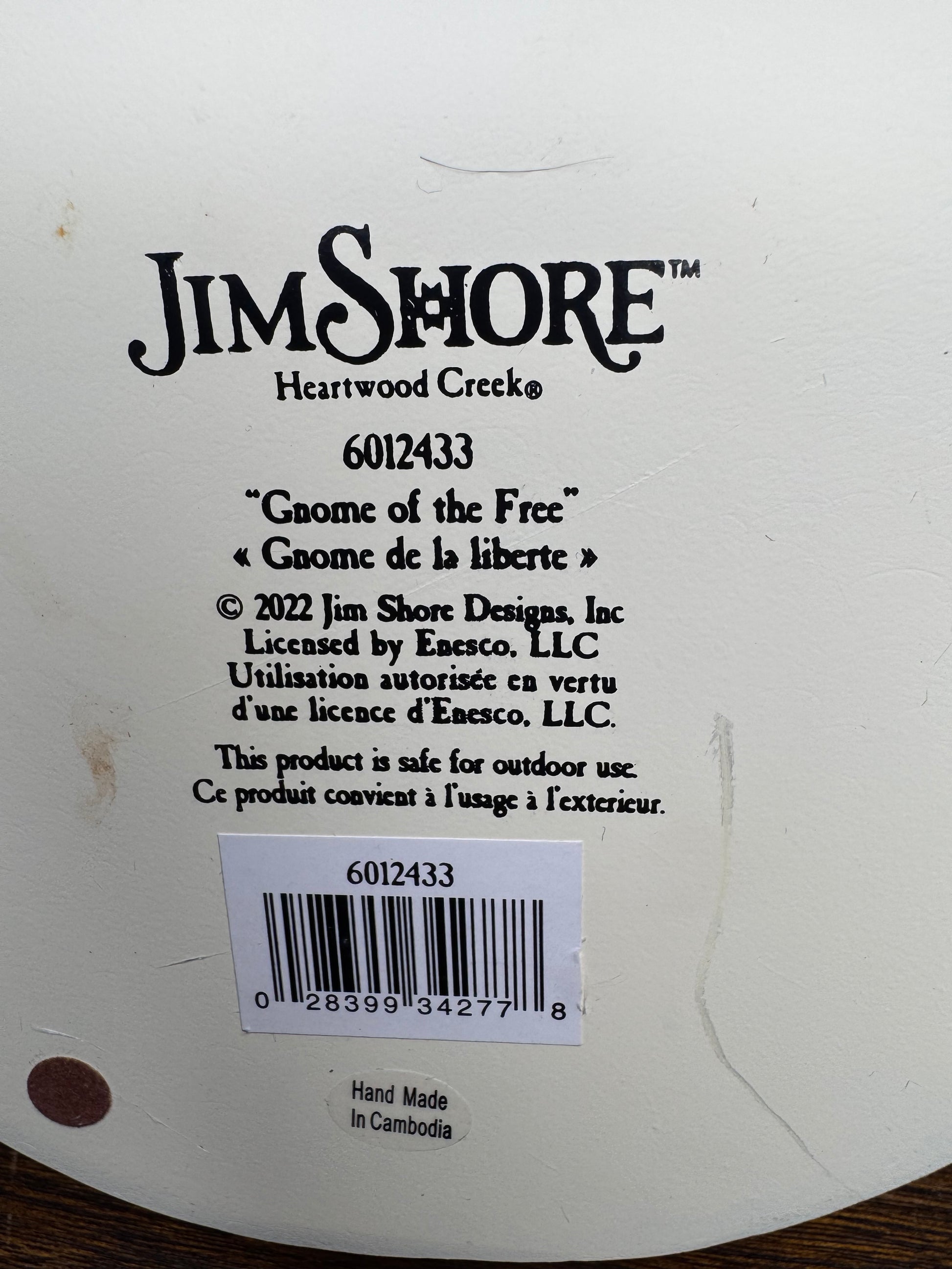 Large NIB Jim Shore Heartwood Creek Patriotic Gnome "Gnome of the Free"