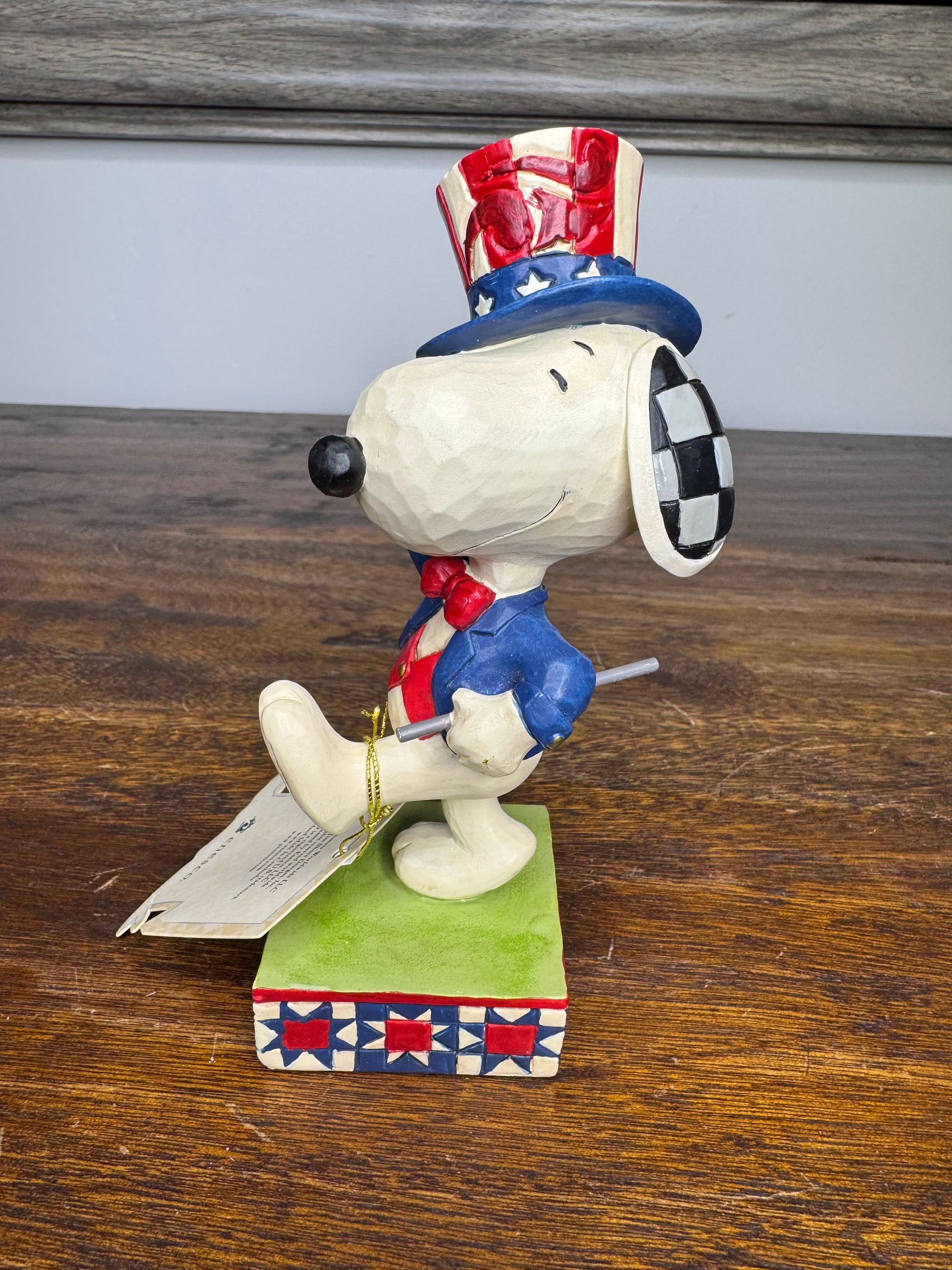 NIB Jim Shore Peanuts "Marching with Glory" Patriotic Figurine