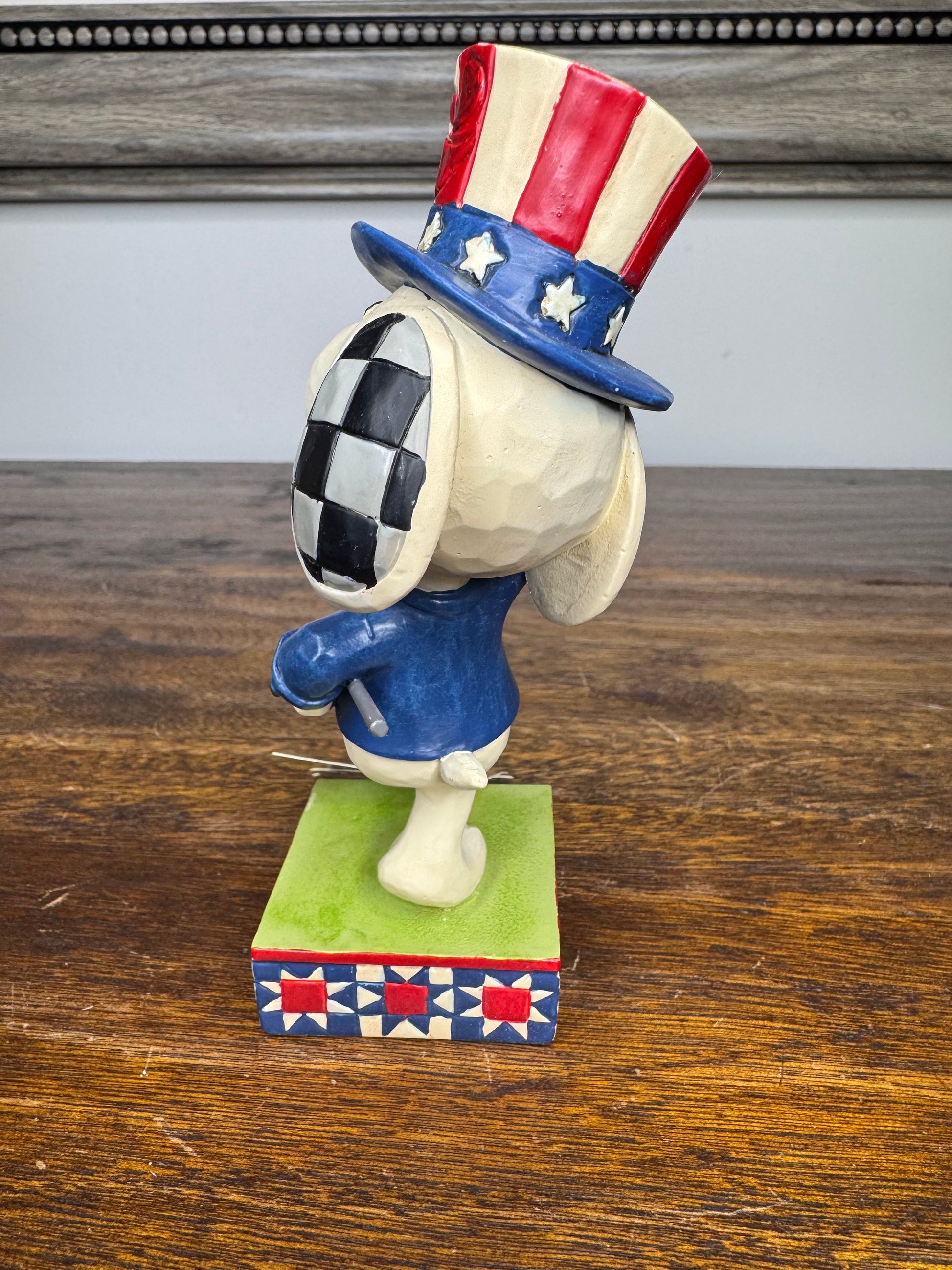 NIB Jim Shore Peanuts "Marching with Glory" Patriotic Figurine