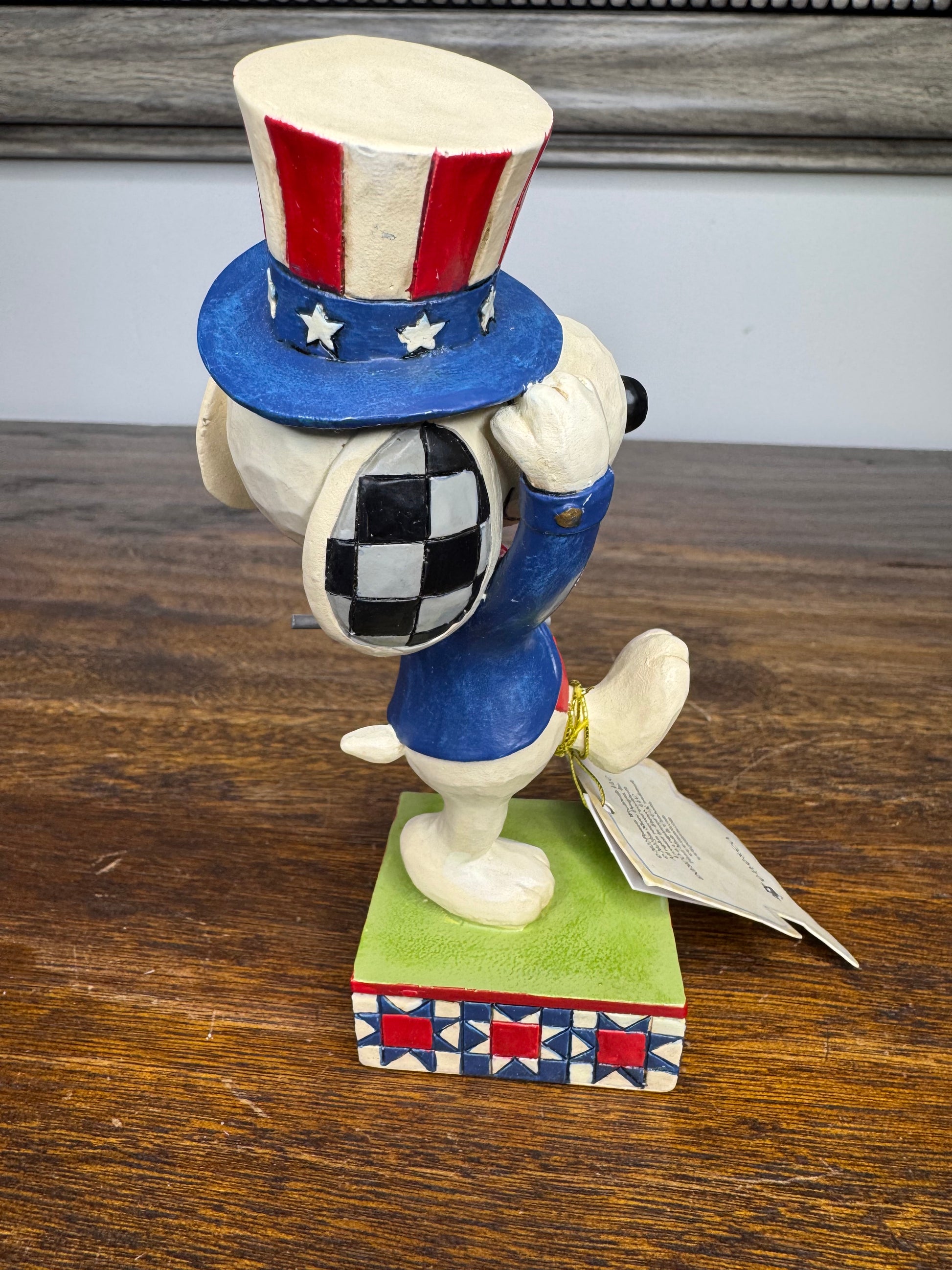 NIB Jim Shore Peanuts "Marching with Glory" Patriotic Figurine