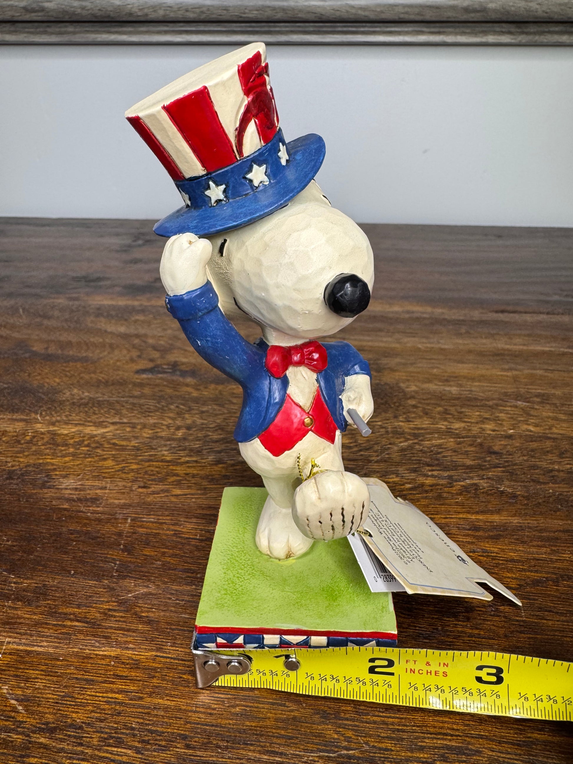 NIB Jim Shore Peanuts "Marching with Glory" Patriotic Figurine
