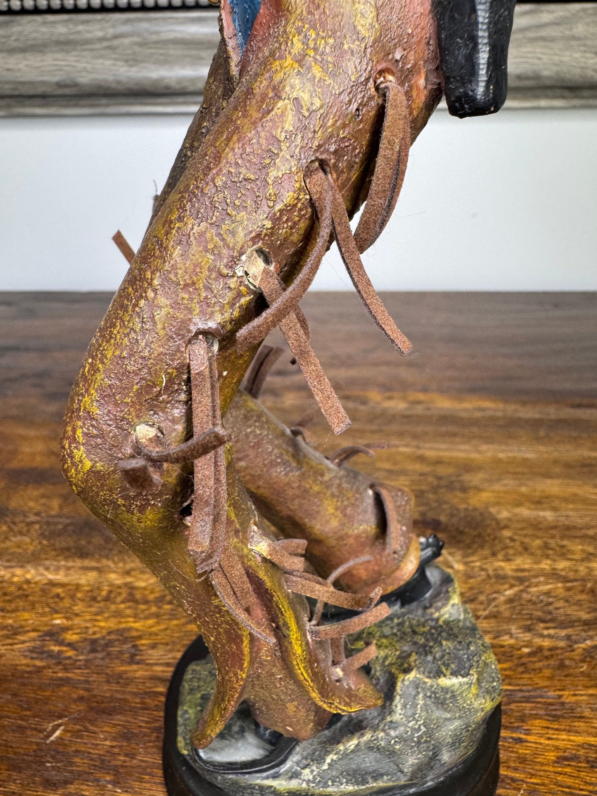 Unique Mixed Media Western Cowboy Figurines Set of 2 * READ FULL DESCRIPTION*